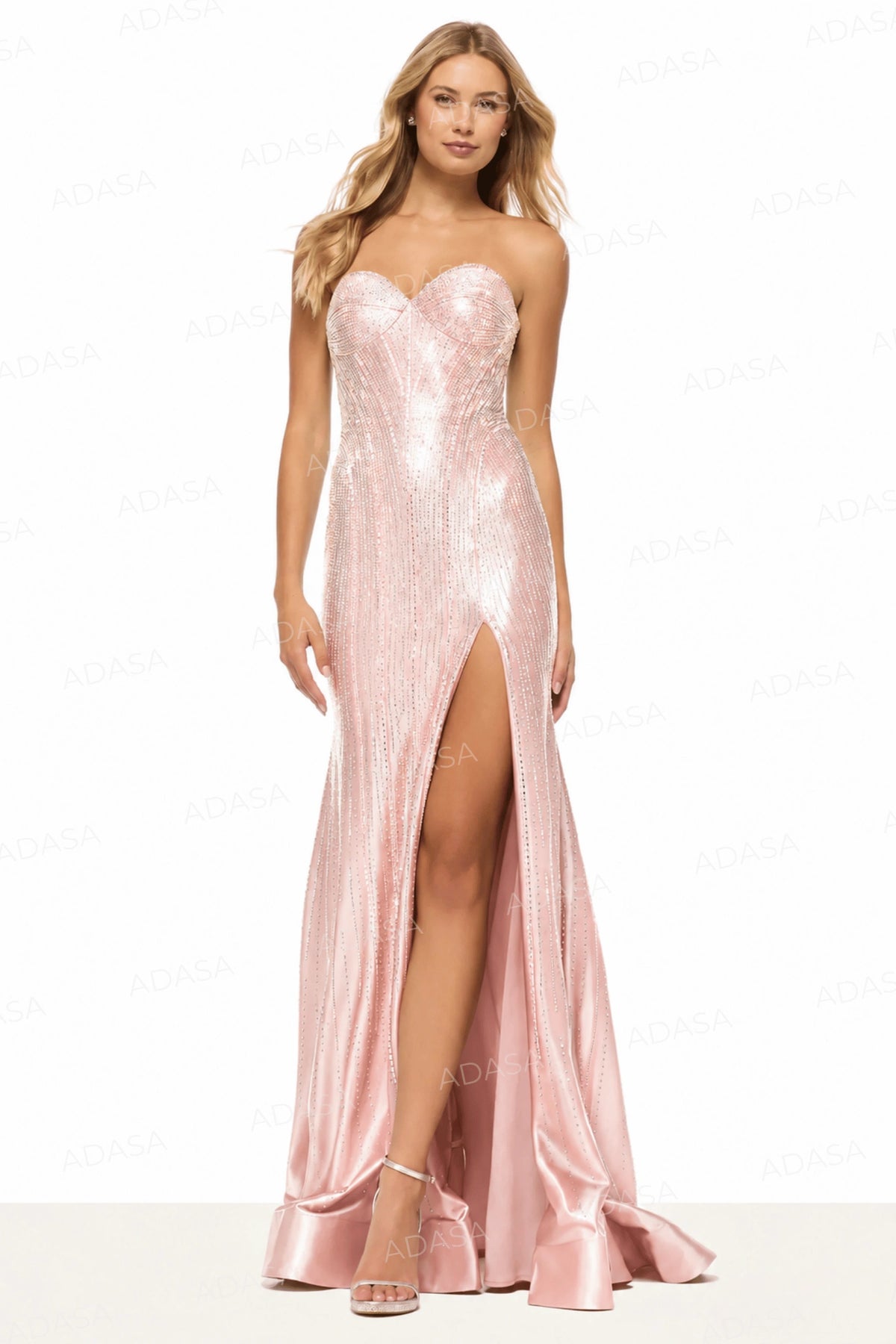 Sherri Hill 57657 - Fitted Slit Evening Dress with Beading