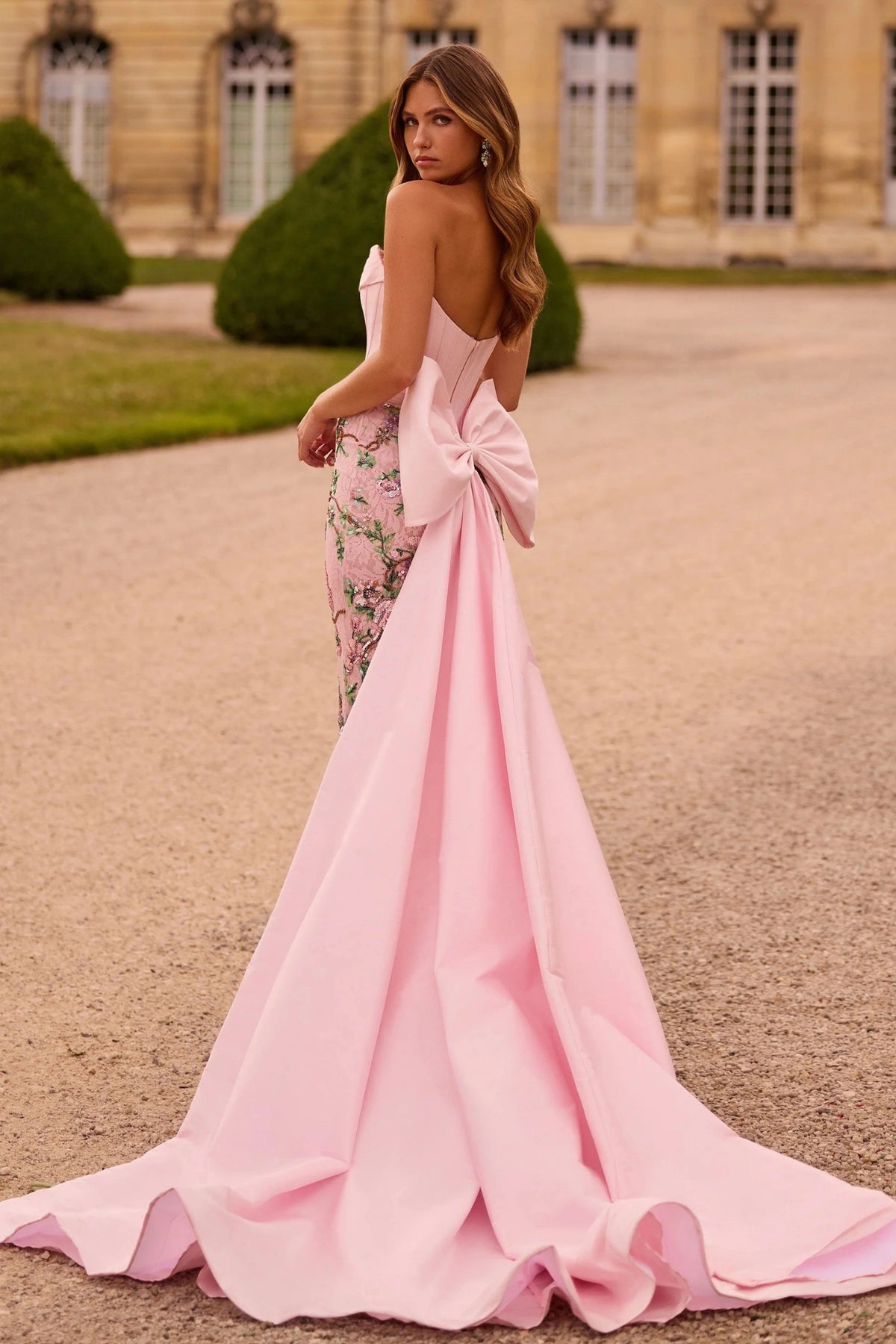 Sherri Hill 57795 - Strapless Embellished Gown with Overskirt