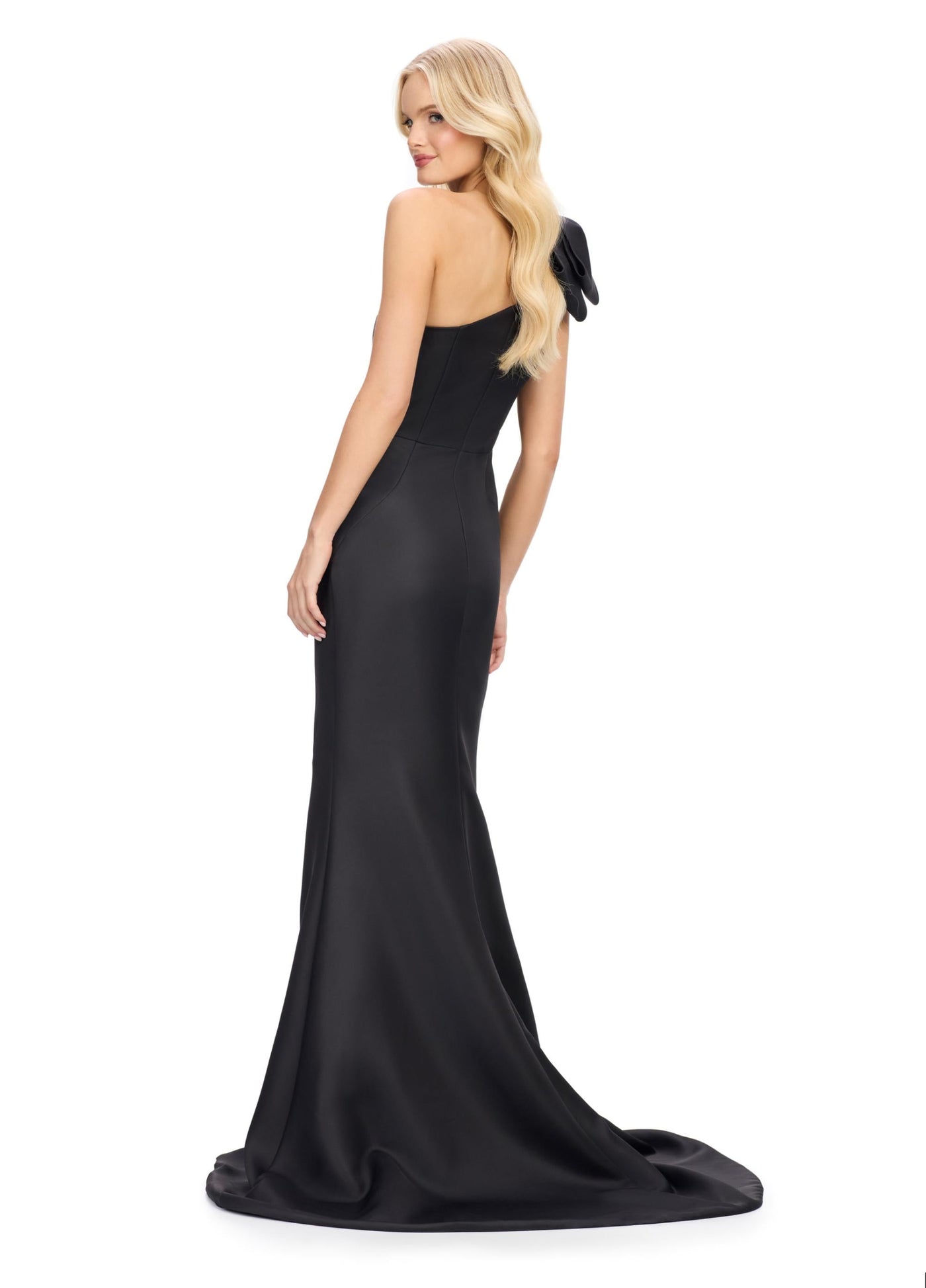 Ashley Lauren 11759 - One-Shoulder Fitted Prom Gown In Black