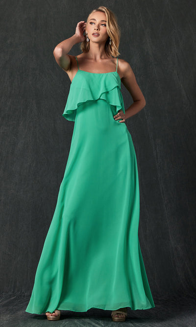 Juliet Dresses 591 - Scoop Neck Flowing A-line Gown Bridesmaid Dresses