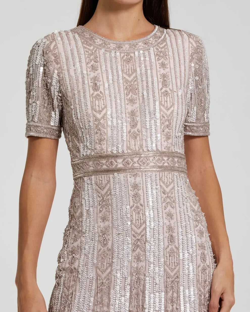 Mac Duggal 5980 - Bead Fringed Embellished Dress