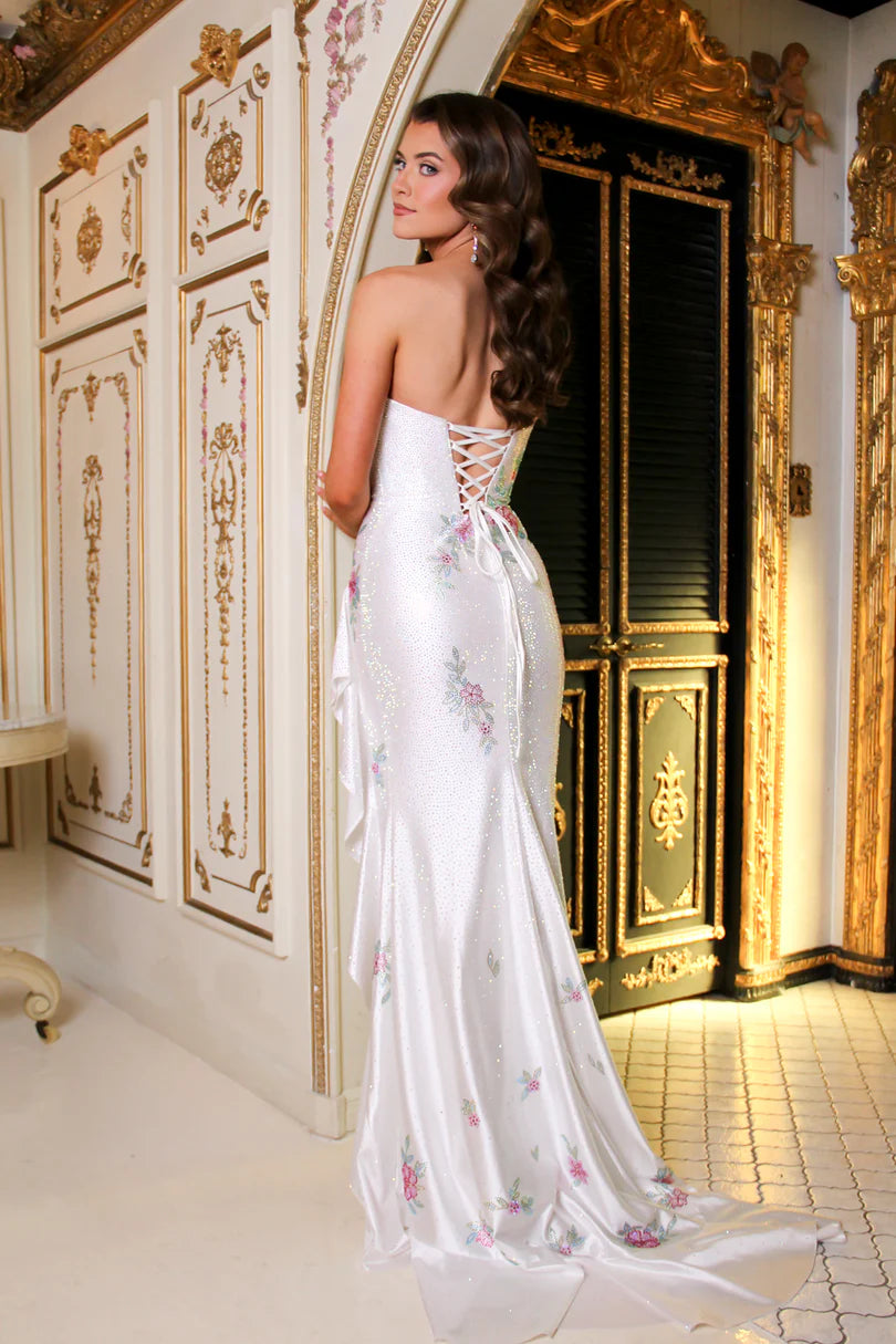 Sherri Hill 57984 - Semi-Sweetheart Cascading Ruffle Gown