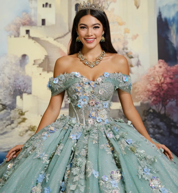 Princesa by Ariana Vara PR30175 - Floral Embellished Sweetheart Neck Ball Gown