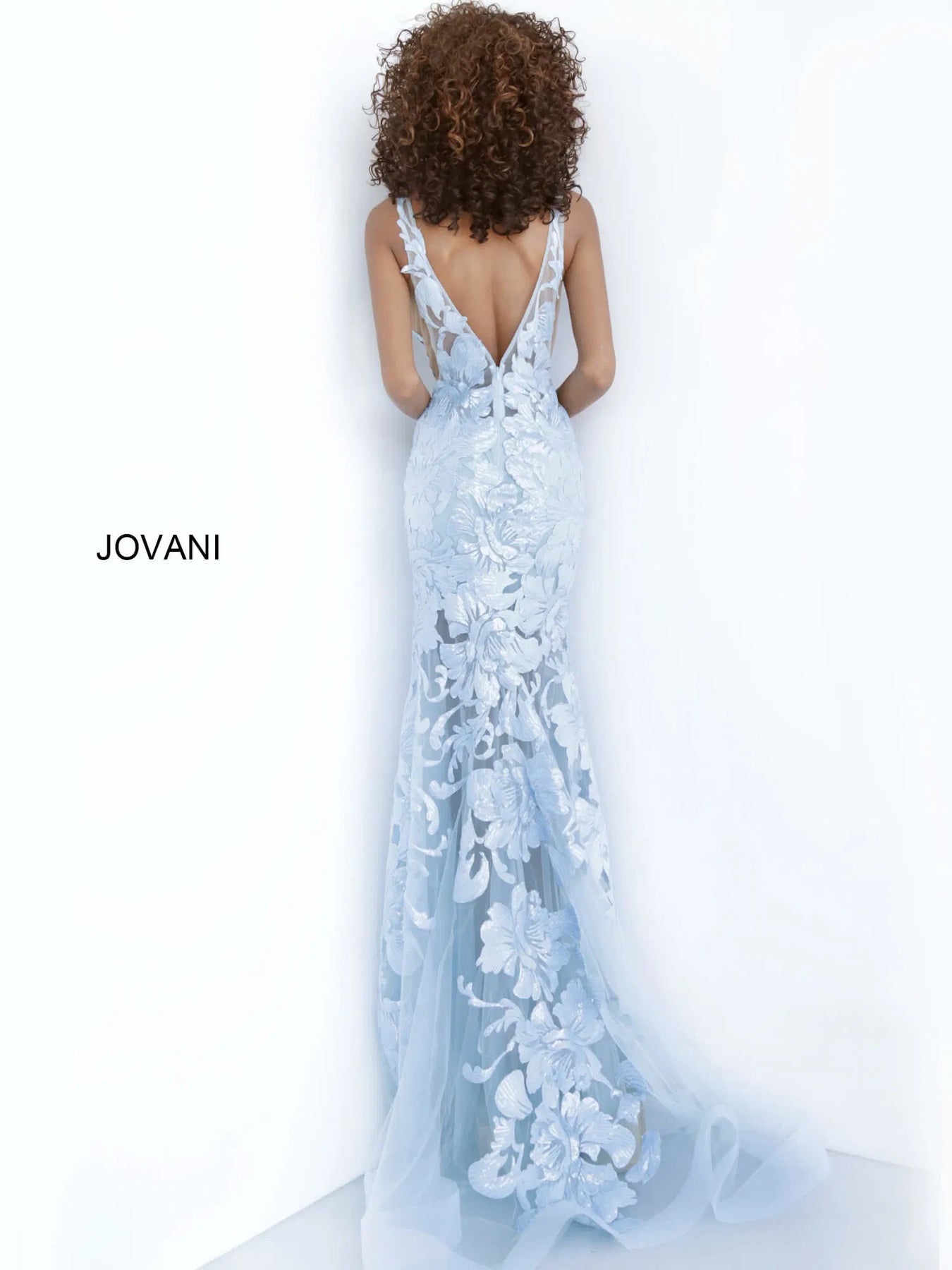 Jovani 60283 - Sequin Sheer Fitted Prom Gown