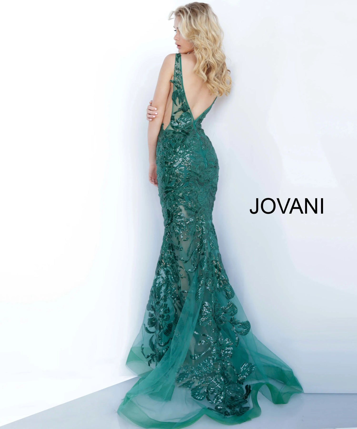 Jovani 60283 - Sequin Sheer Fitted Prom Gown