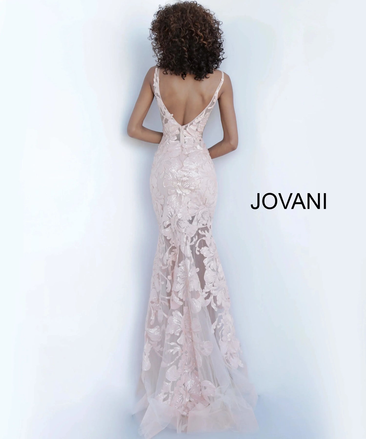 Jovani 60283 - Sequin Sheer Fitted Prom Gown
