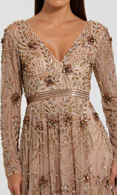 Mac Duggal 6086 - Fully Beaded A-Line Evening Gown Mother of the Bride Dresses