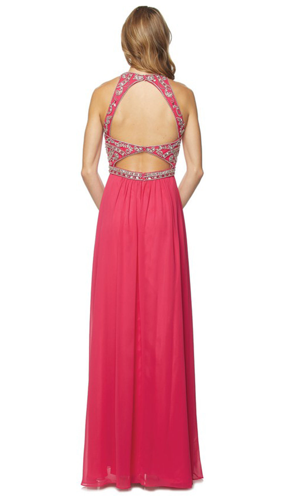 Juliet Dresses 609 - Beaded Bodice Flowy Long Gown Formal Gowns