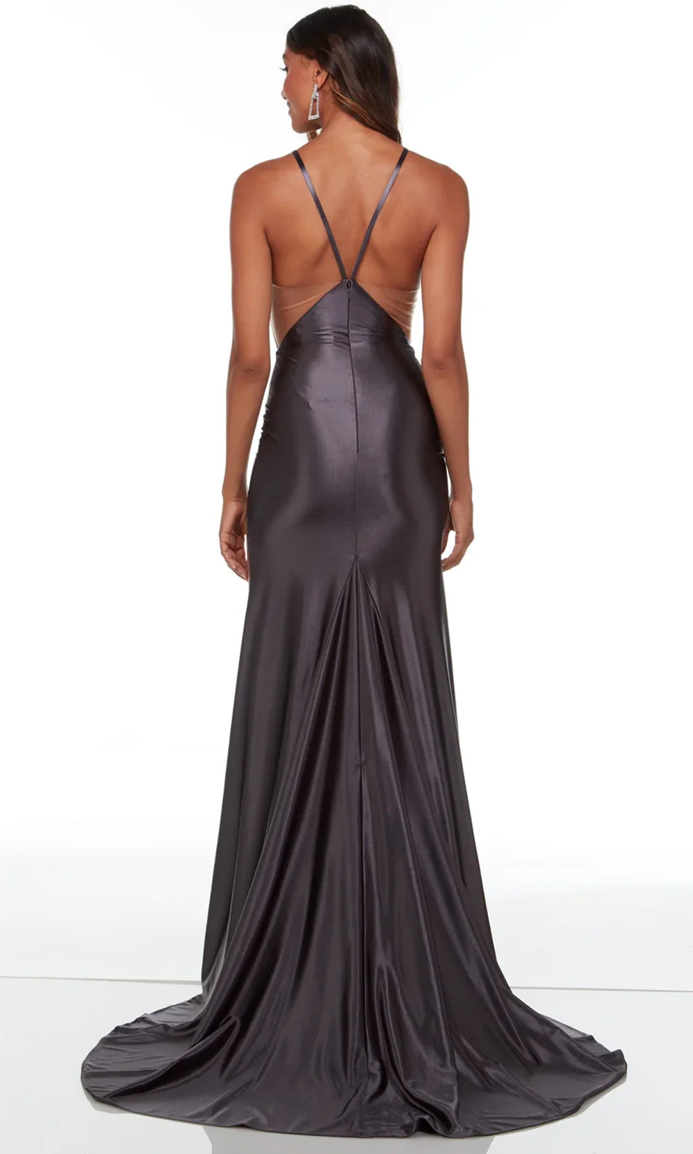 Alyce Paris 61161 - Sleek Satin Halter Neckline Gown