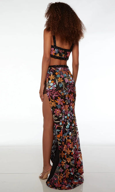 Alyce Paris 61689 - Two Piece Sequin Floral Dress