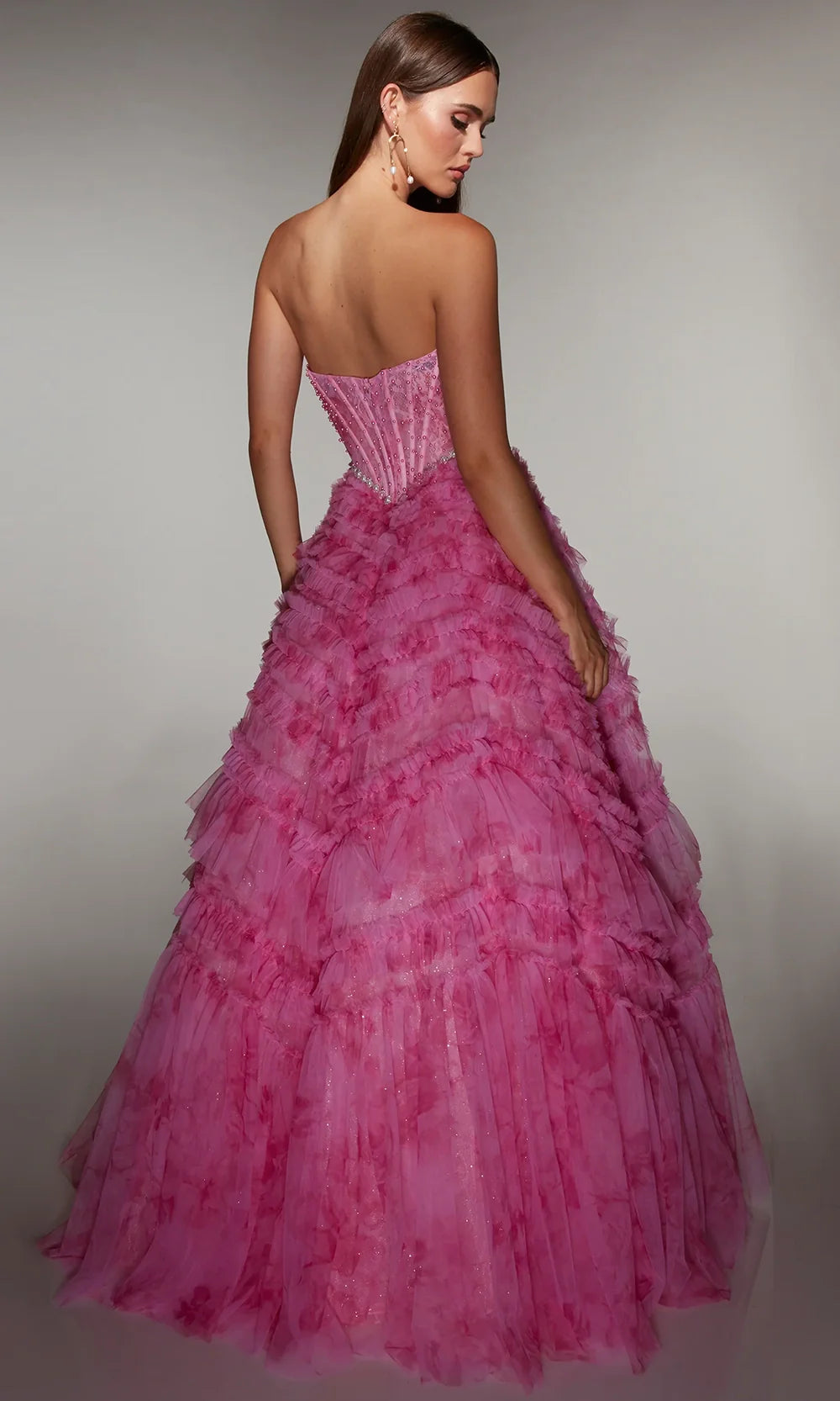 Alyce Paris 61981 - Tiered Corset Style Formal Dress Ball Gowns