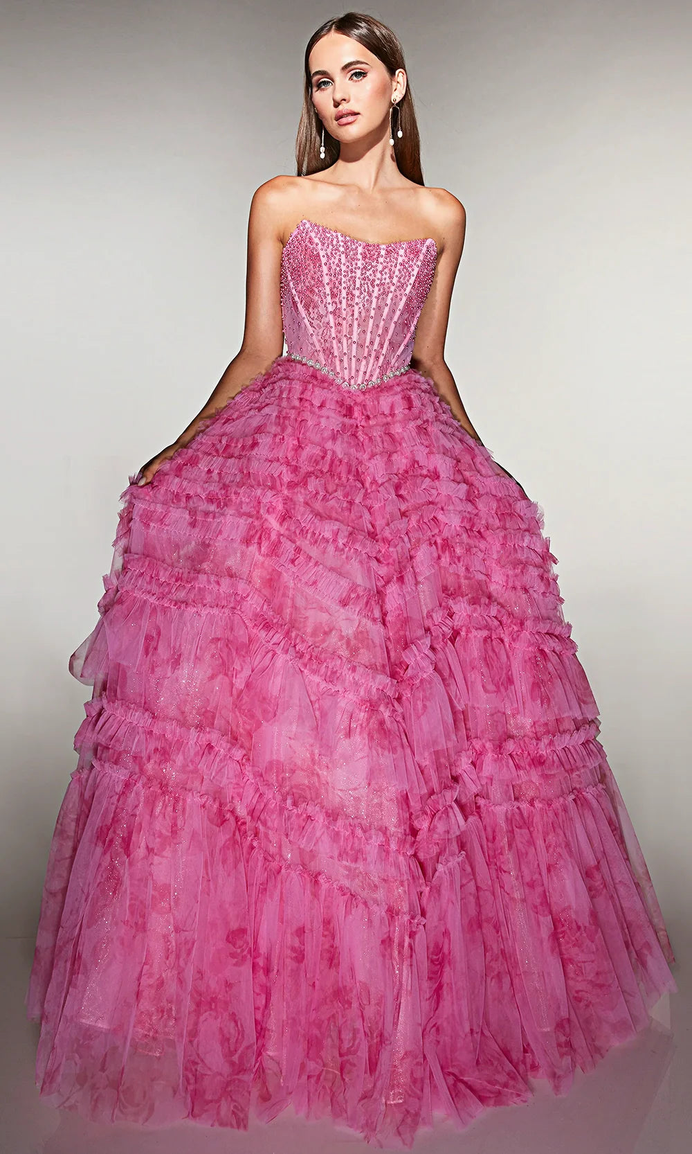 Alyce Paris 61981 - Tiered Corset Style Formal Dress Ball Gowns