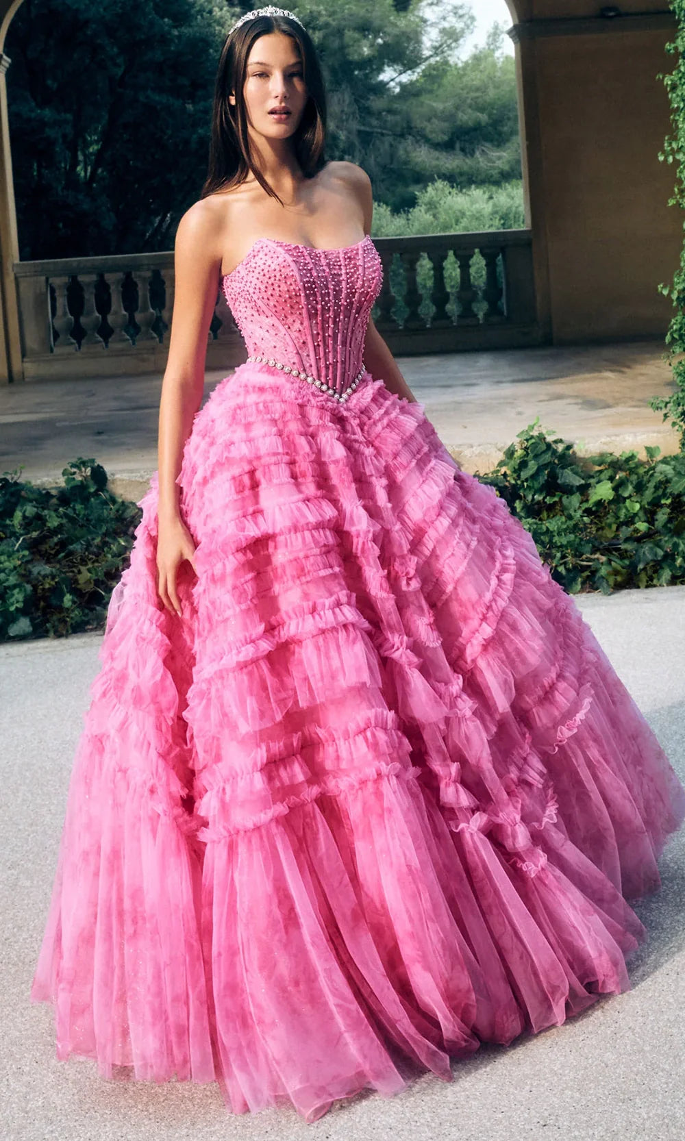 Alyce Paris 61981 - Tiered Corset Style Formal Dress Ball Gowns