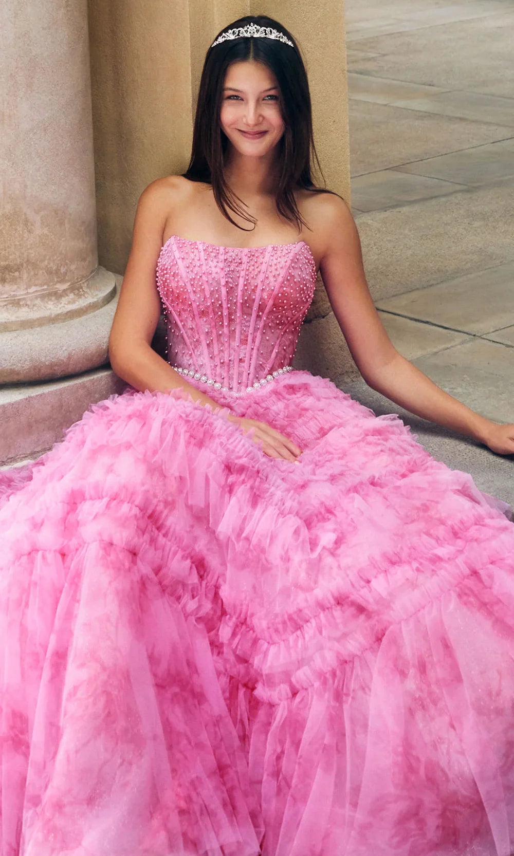 Alyce Paris 61981 - Tiered Corset Style Formal Dress Ball Gowns