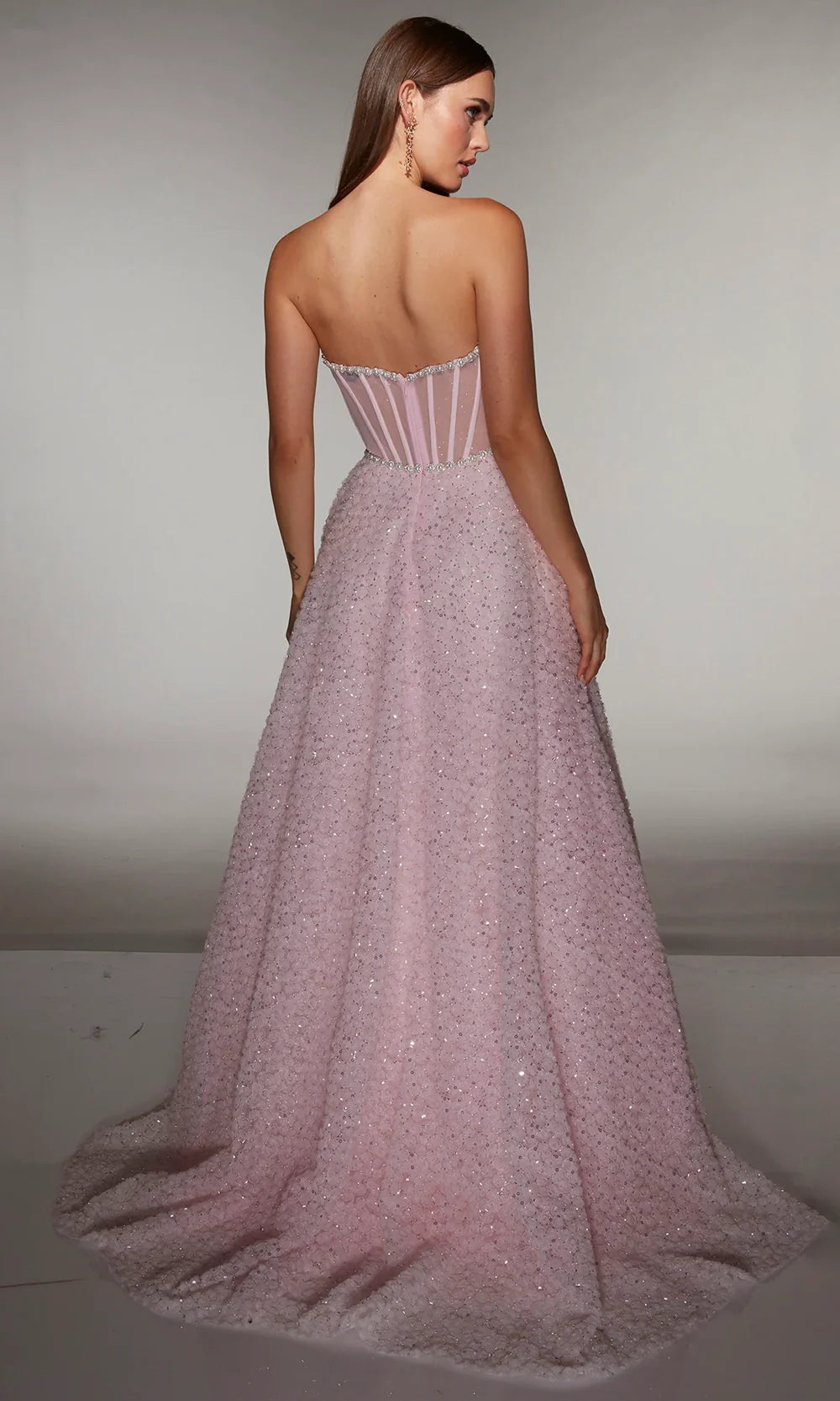 Alyce Paris 61982 - Sequined Ballgown with High Slit Ball Gowns