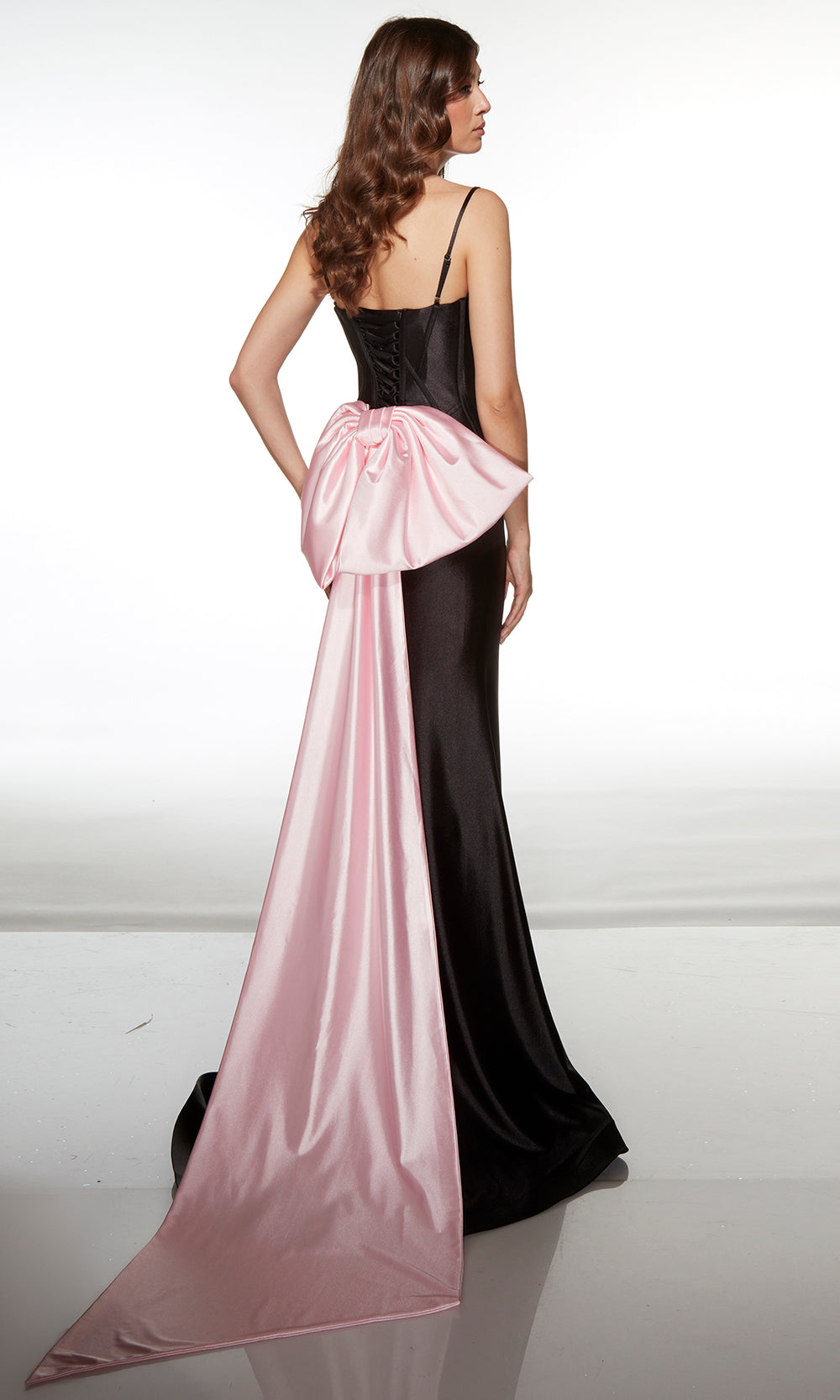 Alyce Paris 61983 - Elegant Slit Gown with Statement Back Bow Prom Dresses