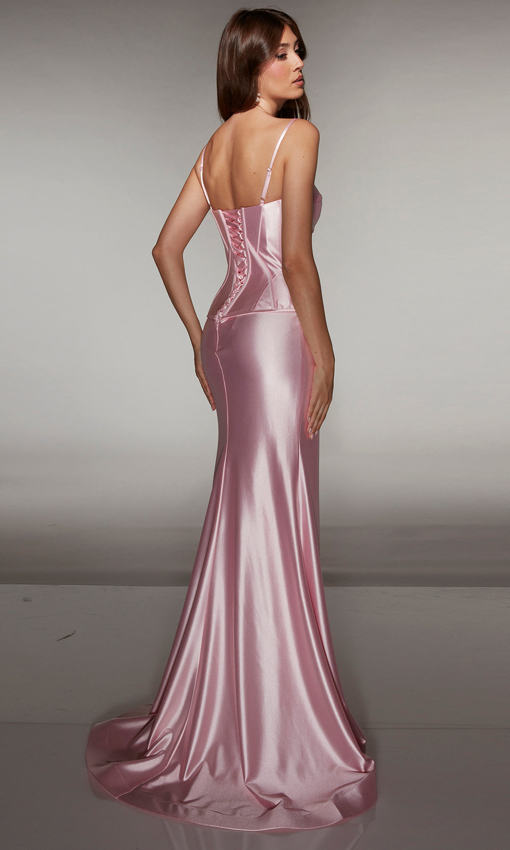 Alyce Paris 61983 - Elegant Slit Gown with Statement Back Bow Prom Dresses
