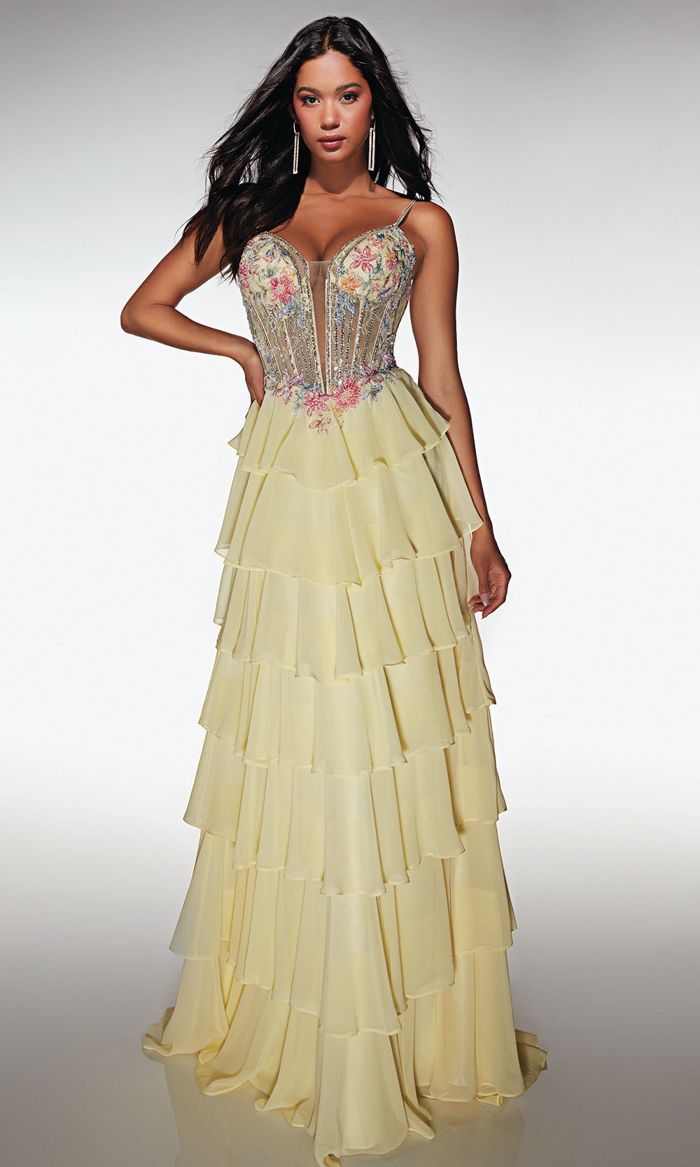 Alyce Paris 61993 - Tiered Ruffle Formal Dress Prom Dresses