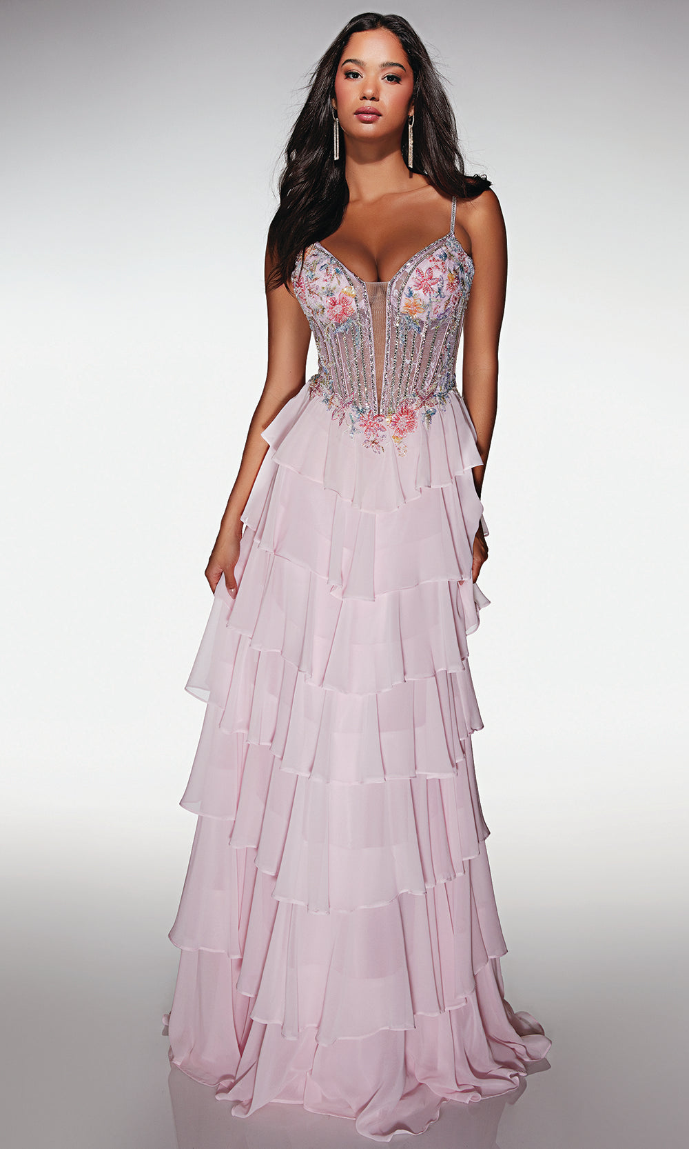 Alyce Paris 61993 - Tiered Ruffle Formal Dress Prom Dresses