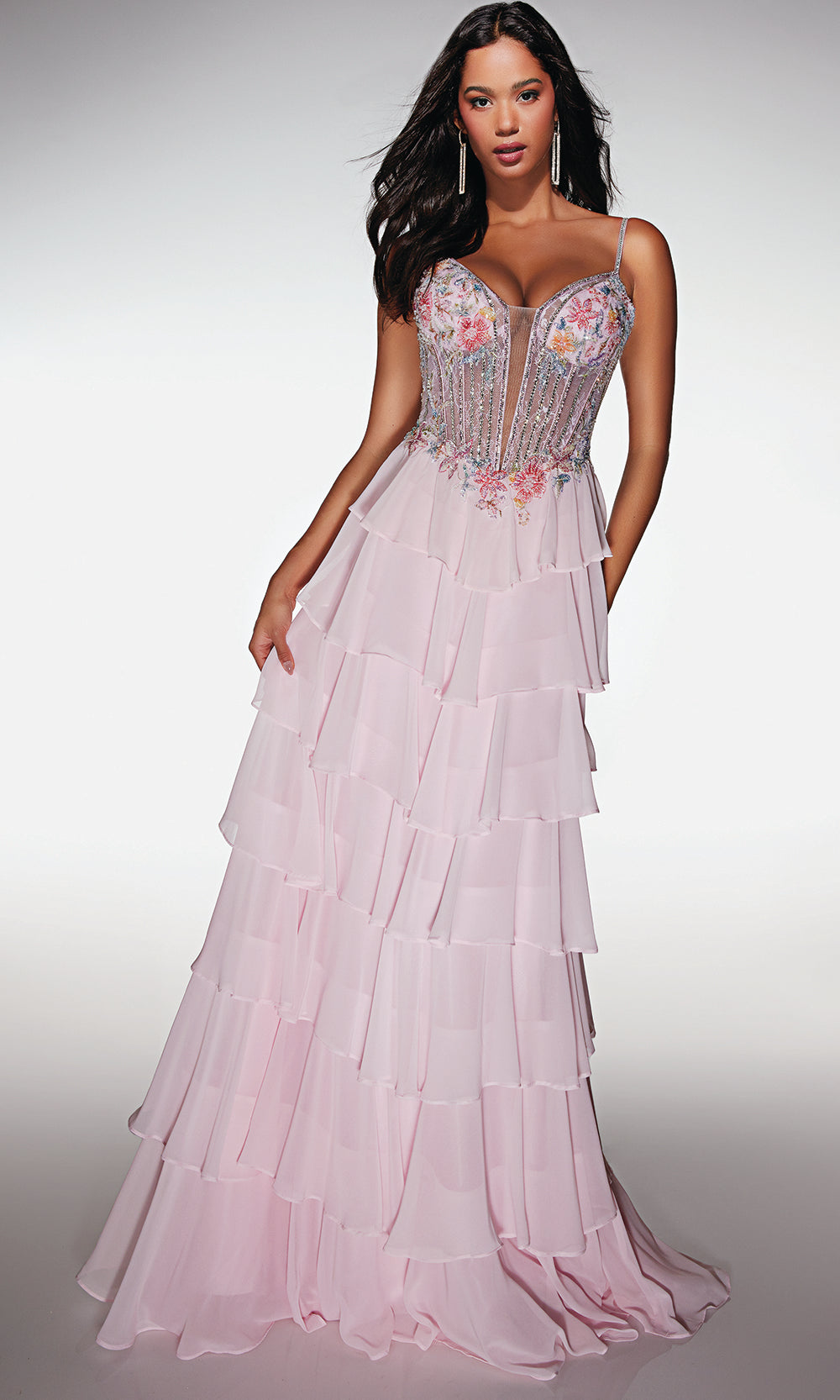Alyce Paris 61993 - Tiered Ruffle Formal Dress Prom Dresses