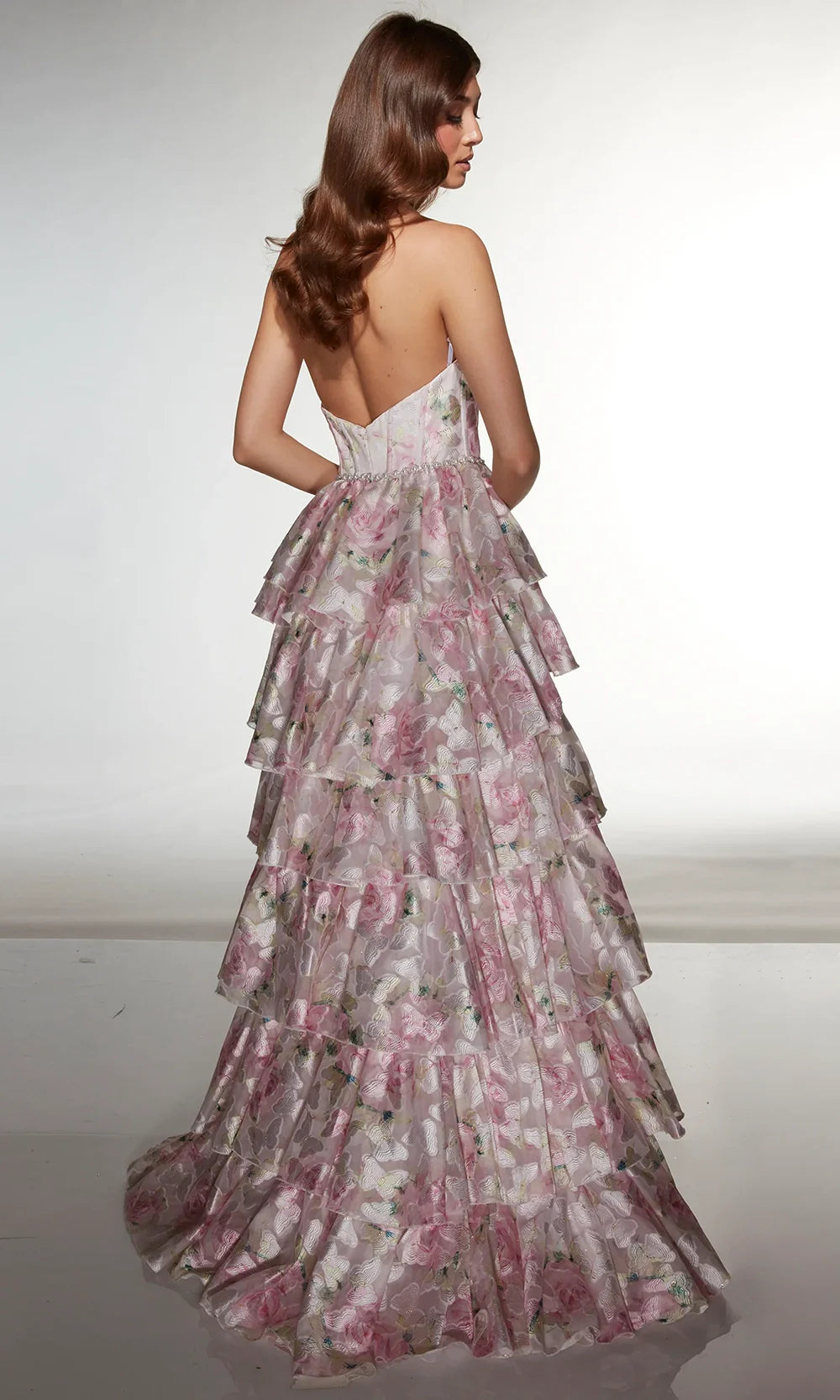 Alyce Paris 61996 - Ruffled Halter Gown with High Slit Prom Dresses