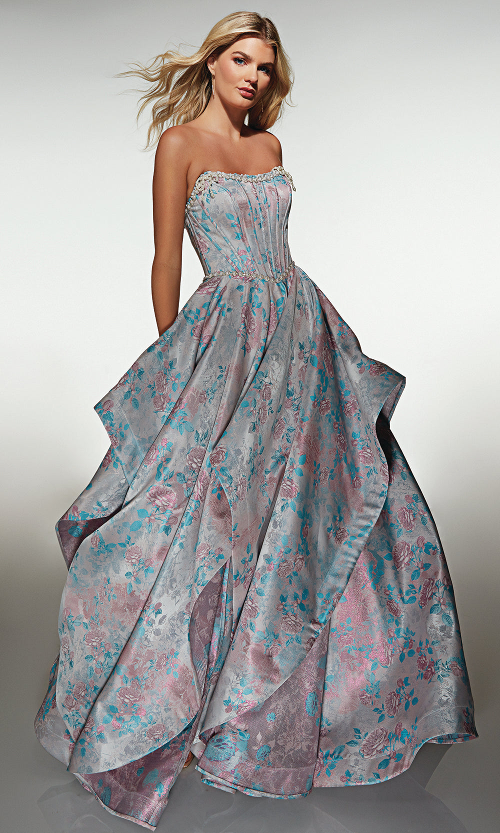 Alyce Paris 61997 - Corset Jacquard Ball Gown Prom Dresses