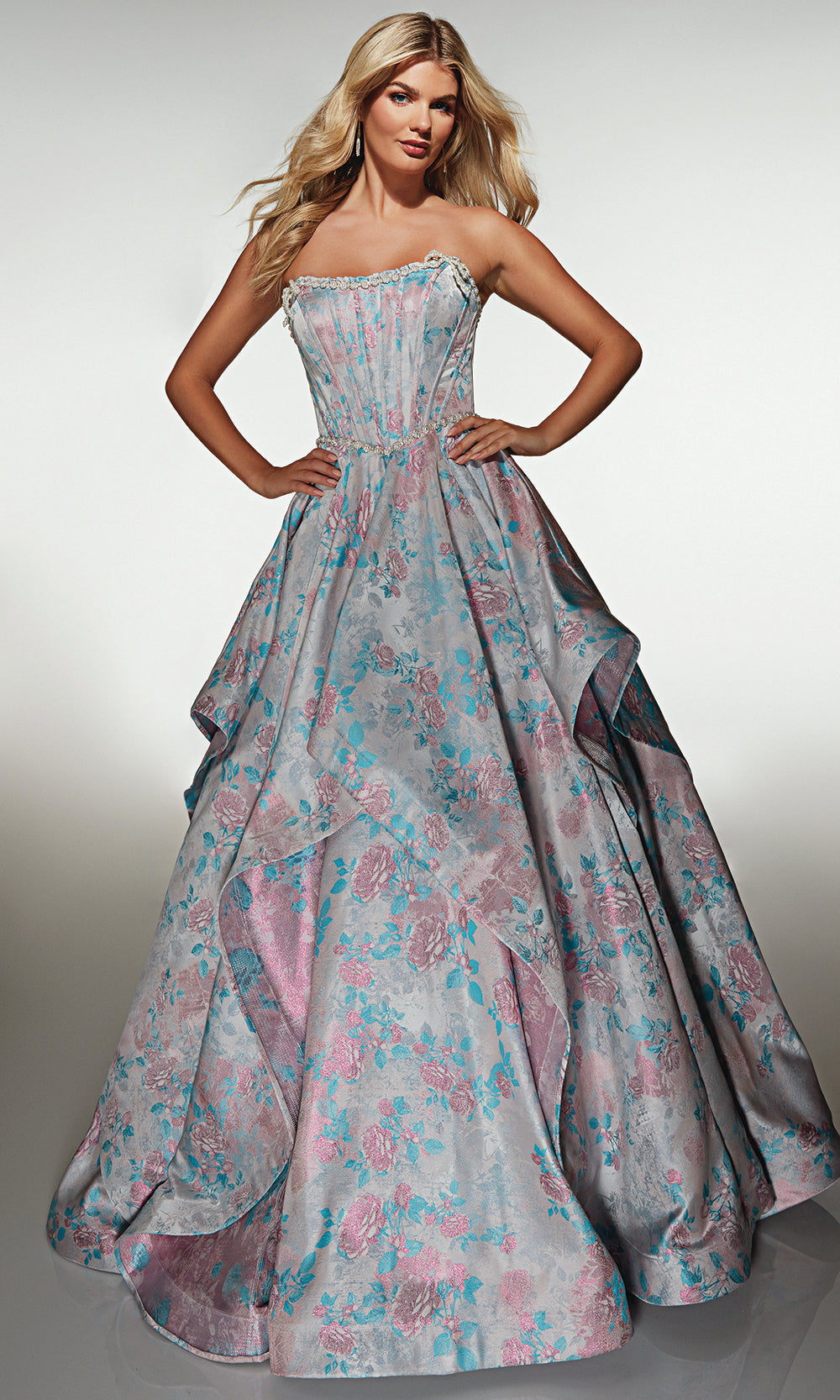Alyce Paris 61997 - Corset Jacquard Ball Gown Prom Dresses