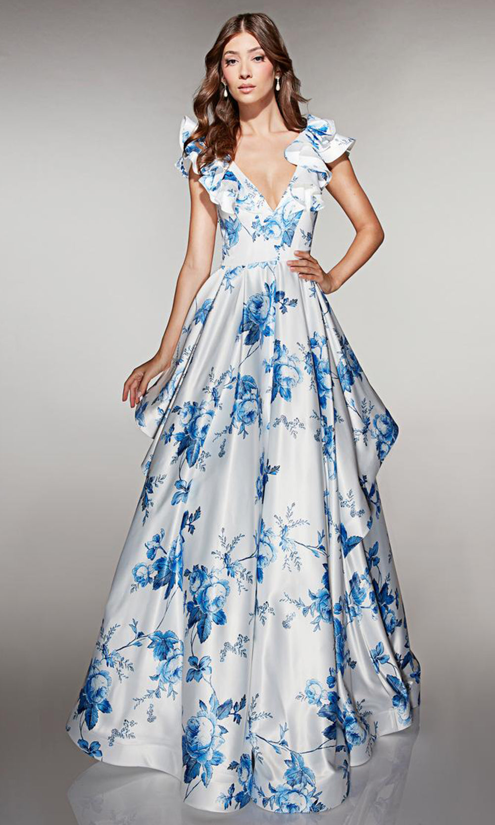 Alyce Paris 62001 - Elegant V Neck Open Back Gown Prom Dresses