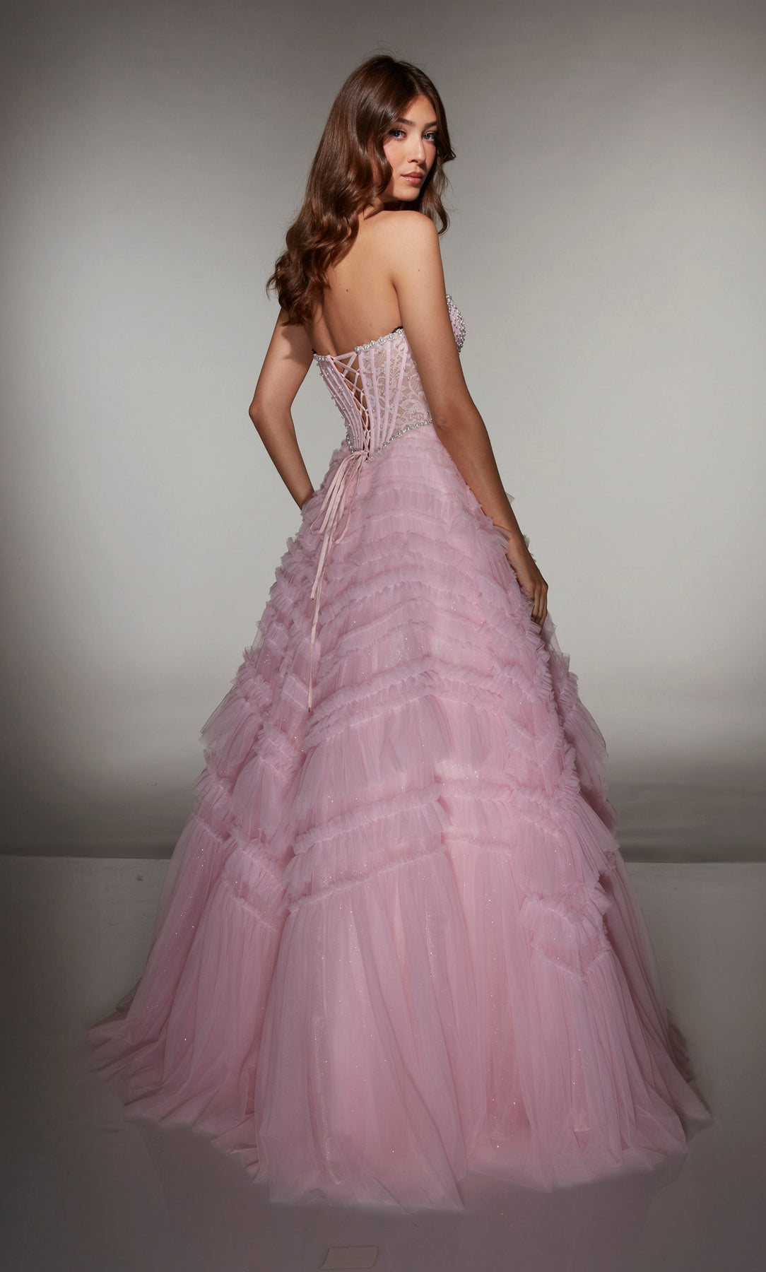 Alyce Paris 62008 - Sweetheart Corset Gown with Lace Up Back Special Occasion Dress