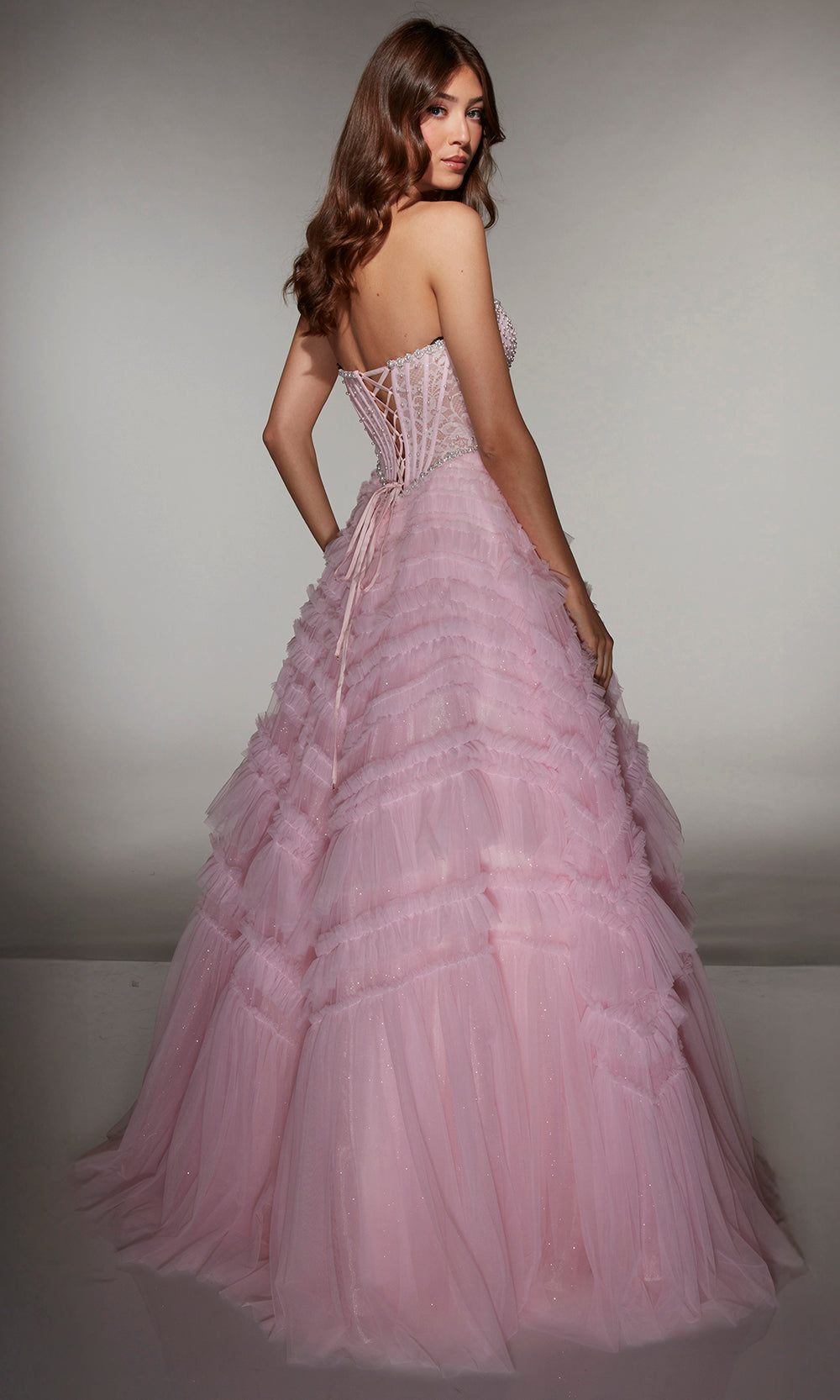 Alyce Paris 62007 - Beaded Corset Lace Up Ball Gown Prom Dresses