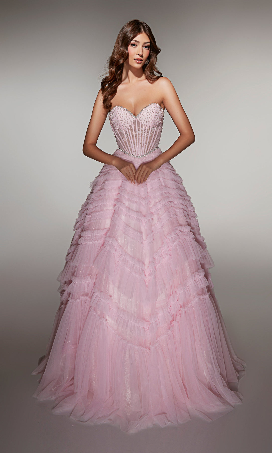 Alyce Paris 62008 - Sweetheart Corset Gown with Lace Up Back Special Occasion Dress