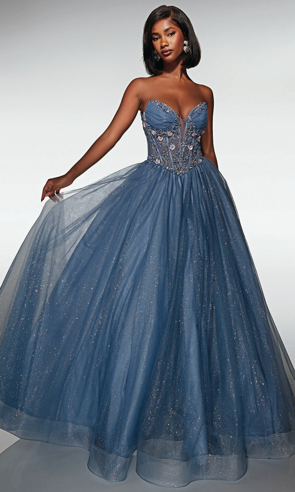 Alyce Paris 62009 - Sweetheart Glitter Tulle Evening Dress Prom Dresses