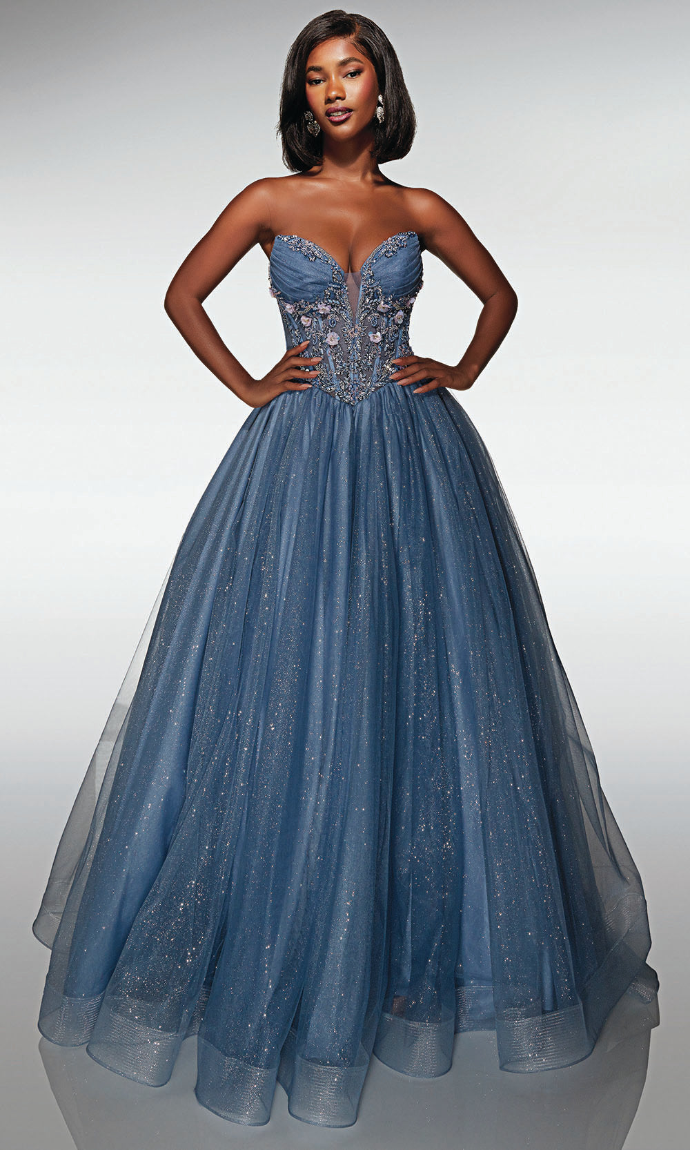 Alyce Paris 62009 - Sweetheart Glitter Tulle Evening Dress Prom Dresses