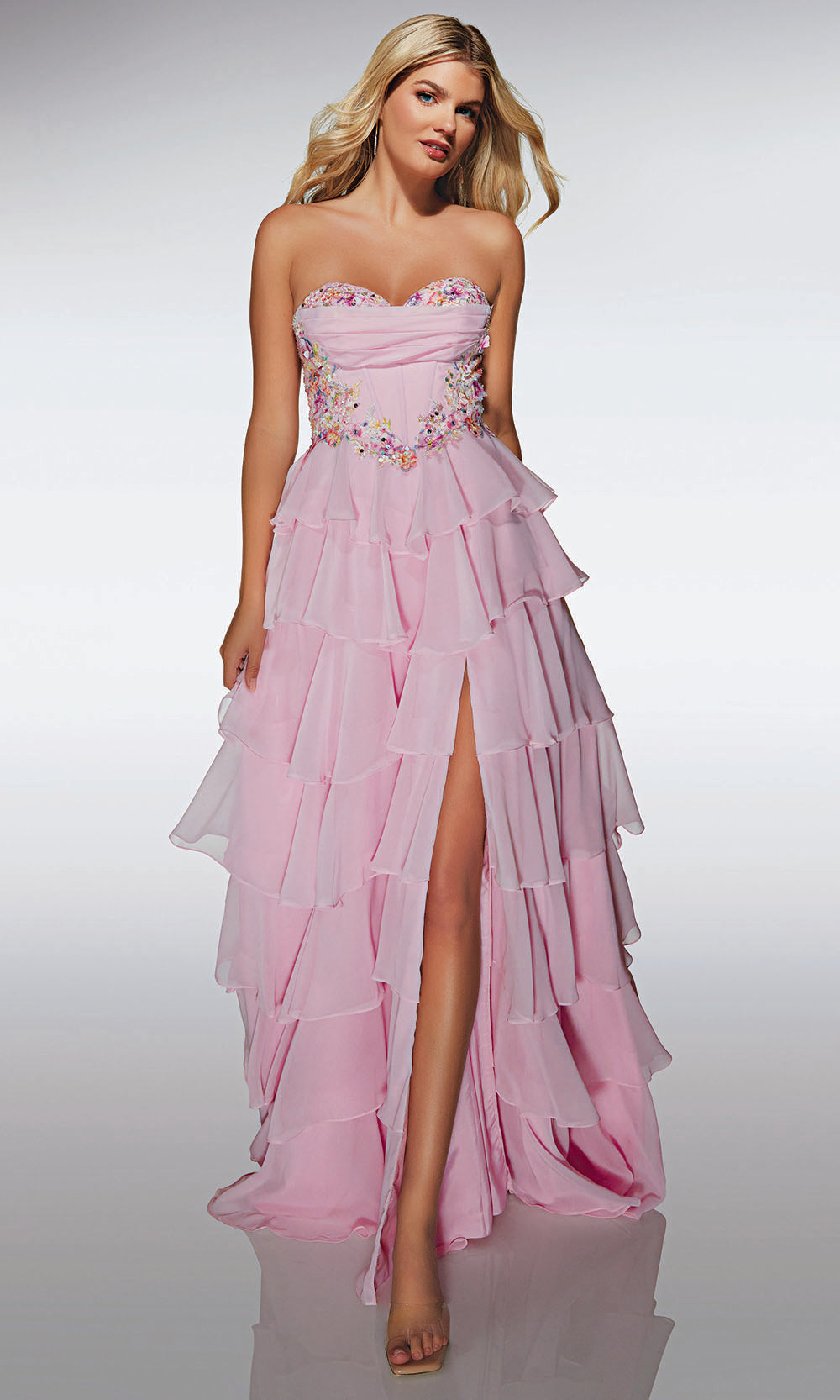 Alyce Paris 62013 - Sweetheart Corset Dress with Slit Prom Dresses
