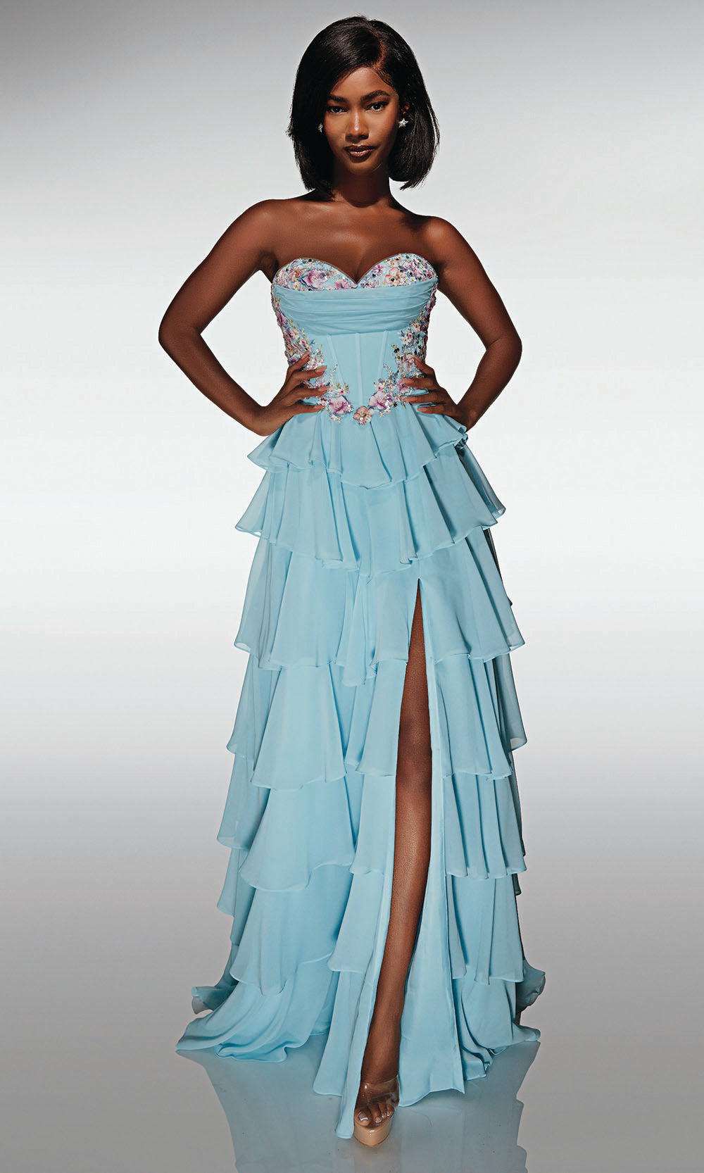 Alyce Paris 62013 - Sweetheart Corset Dress with Slit Prom Dresses