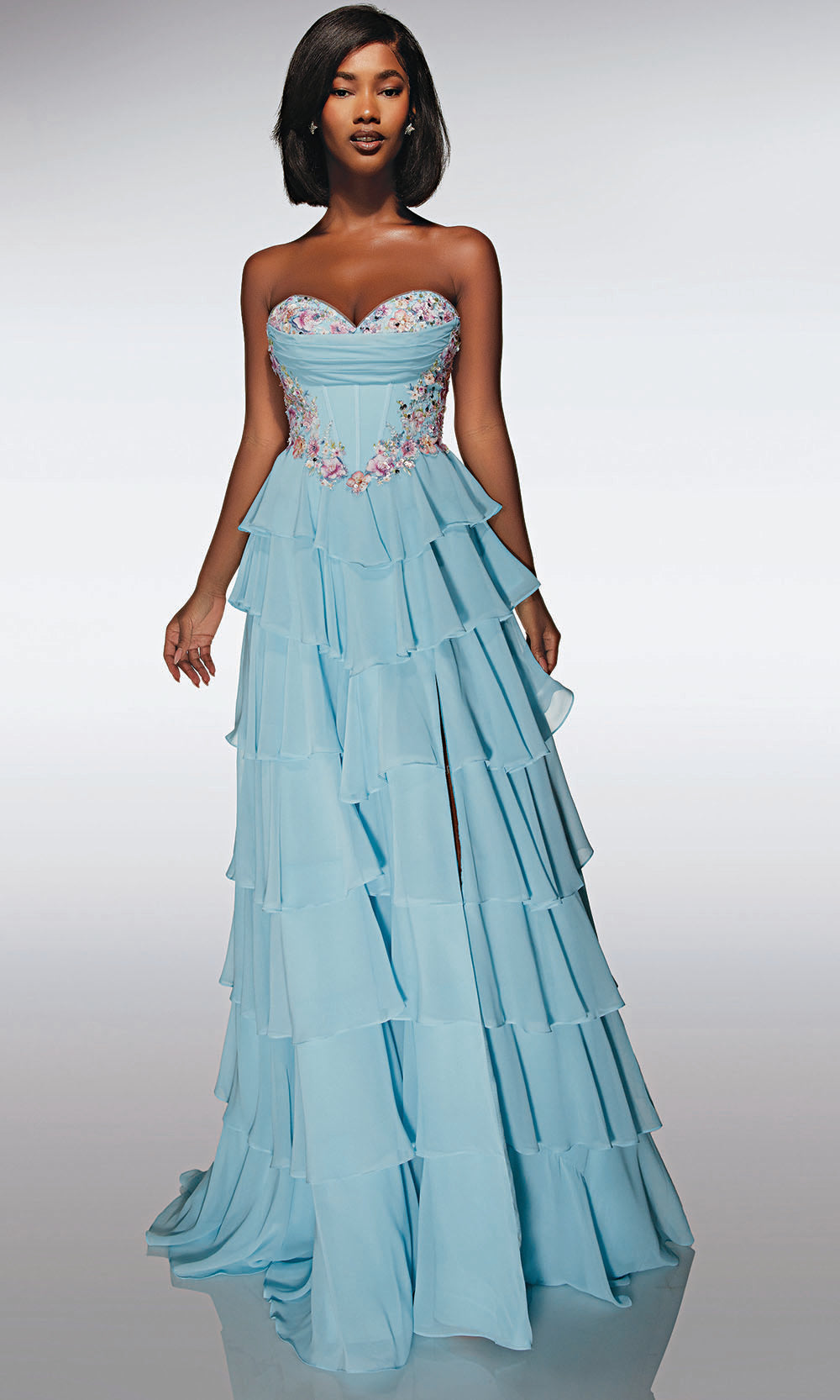 Alyce Paris 62013 - Sweetheart Corset Dress with Slit Prom Dresses