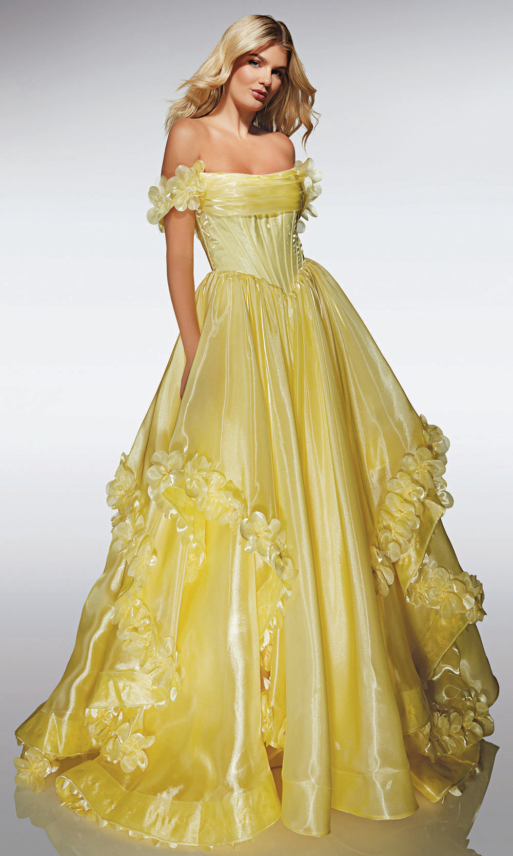Alyce Paris 62014 - Pleated Corset Gown with Luxe Full Skirt Prom Dresses