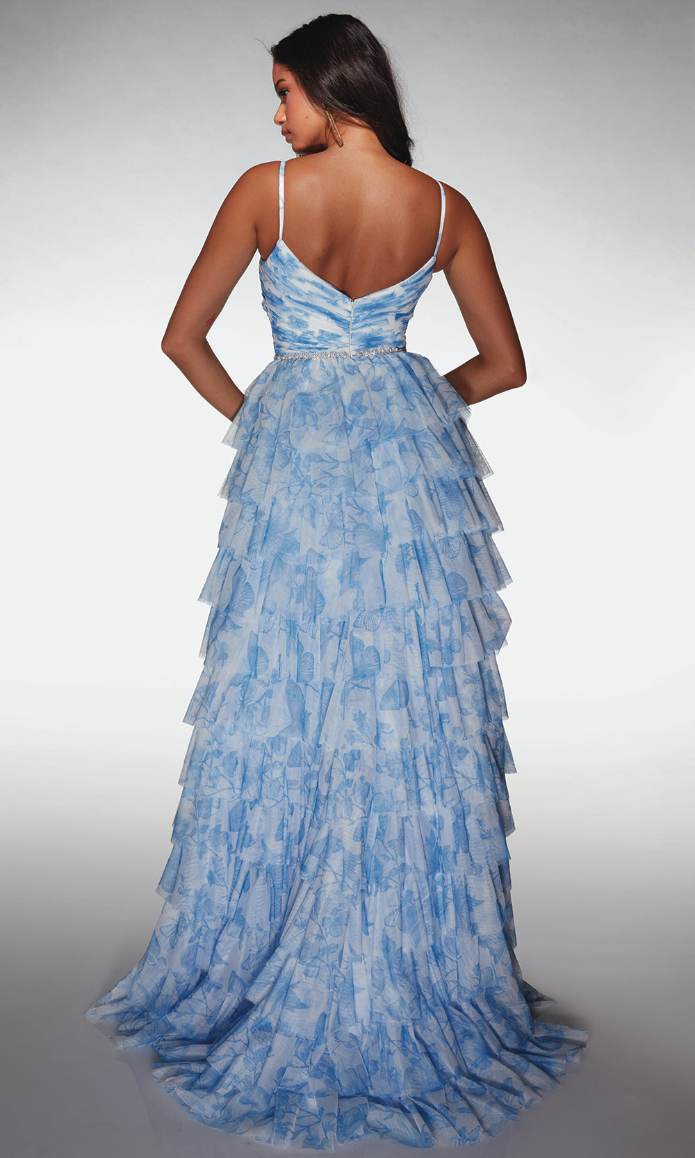 Alyce Paris 62018 - Ruffled Gown with Cutout and Beaded Waist Prom Dresses