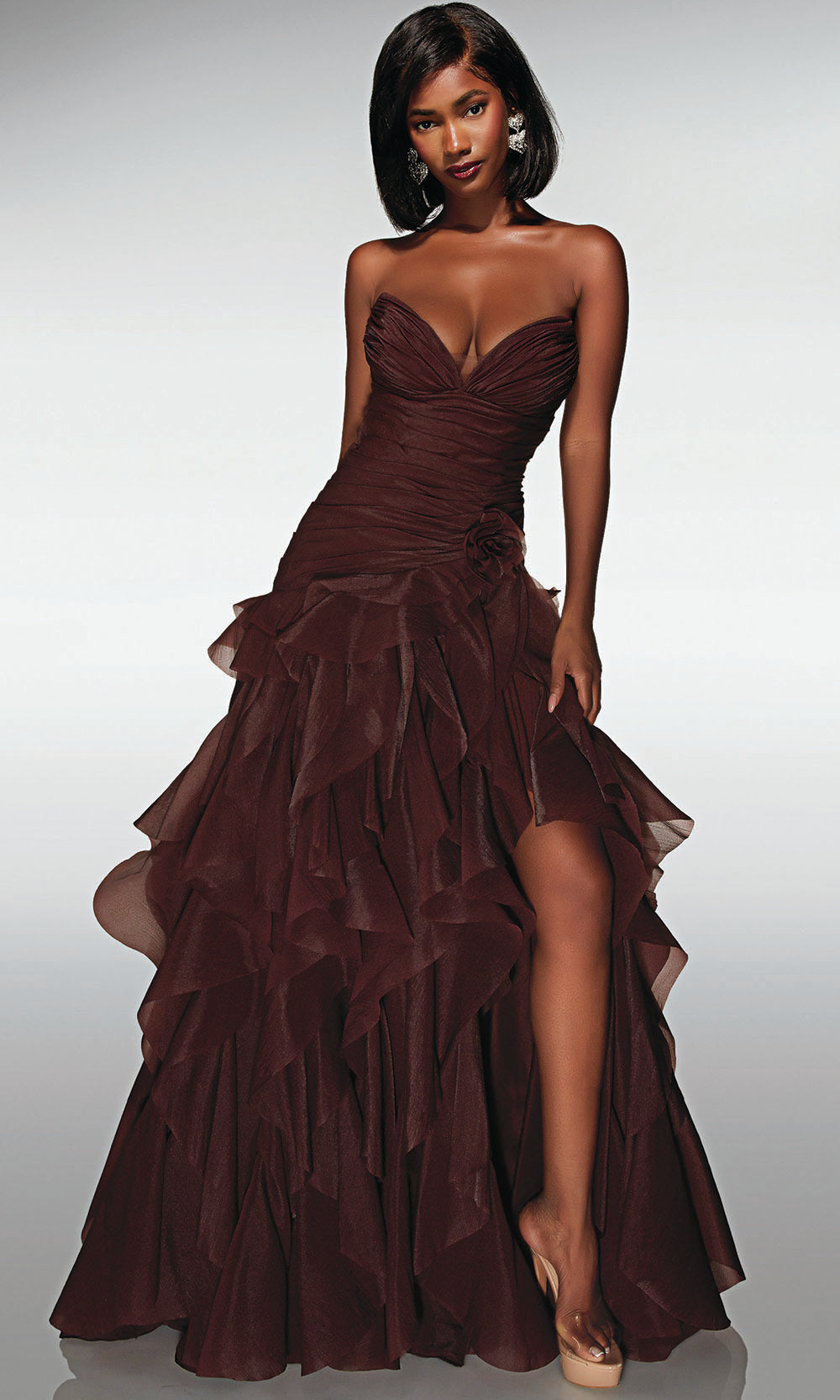 Alyce Paris 62024 - Ruched Strapless Gown With Cascading Skirt Prom Dresses