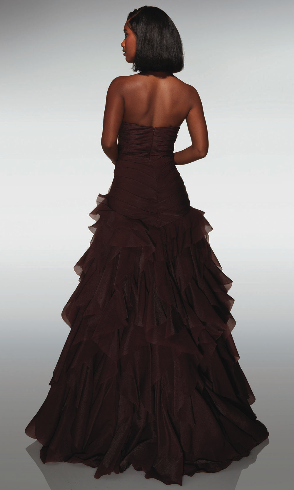Alyce Paris 62024 - Ruched Strapless Gown With Cascading Skirt Prom Dresses