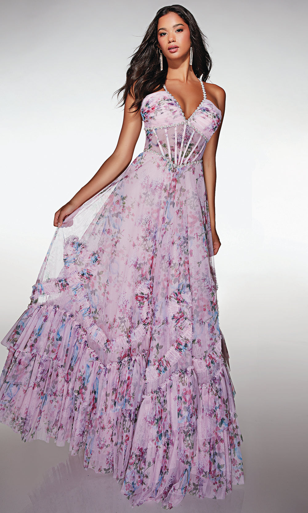 Alyce Paris 62028 - Ruched Bodice Dress with Ruffle Skirt Prom Dresses