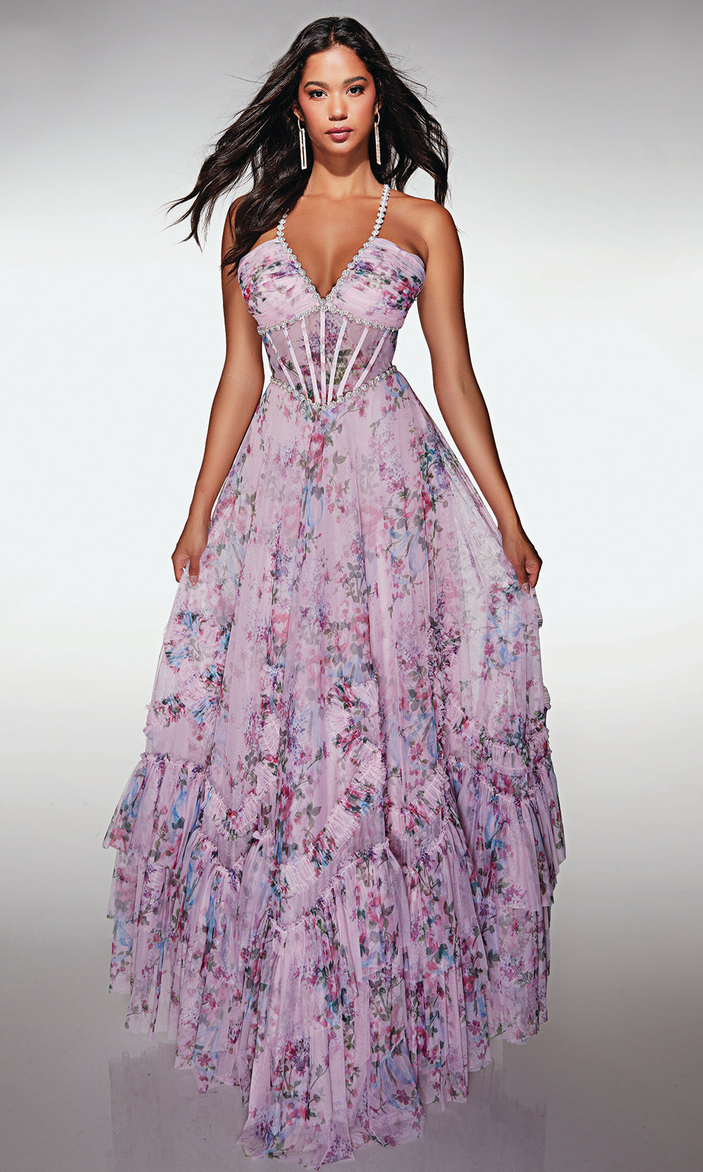 Alyce Paris 62028 - Ruched Bodice Dress with Ruffle Skirt Prom Dresses