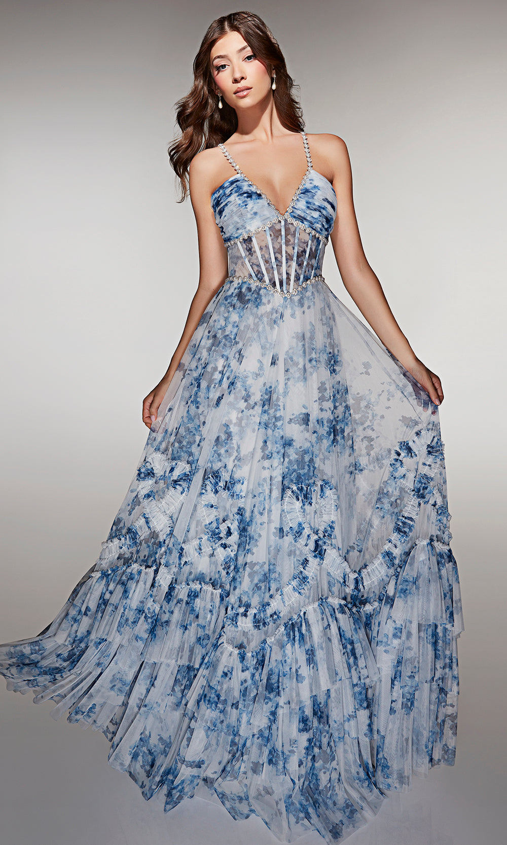 Alyce Paris 62028 - Ruched Bodice Dress with Ruffle Skirt Prom Dresses