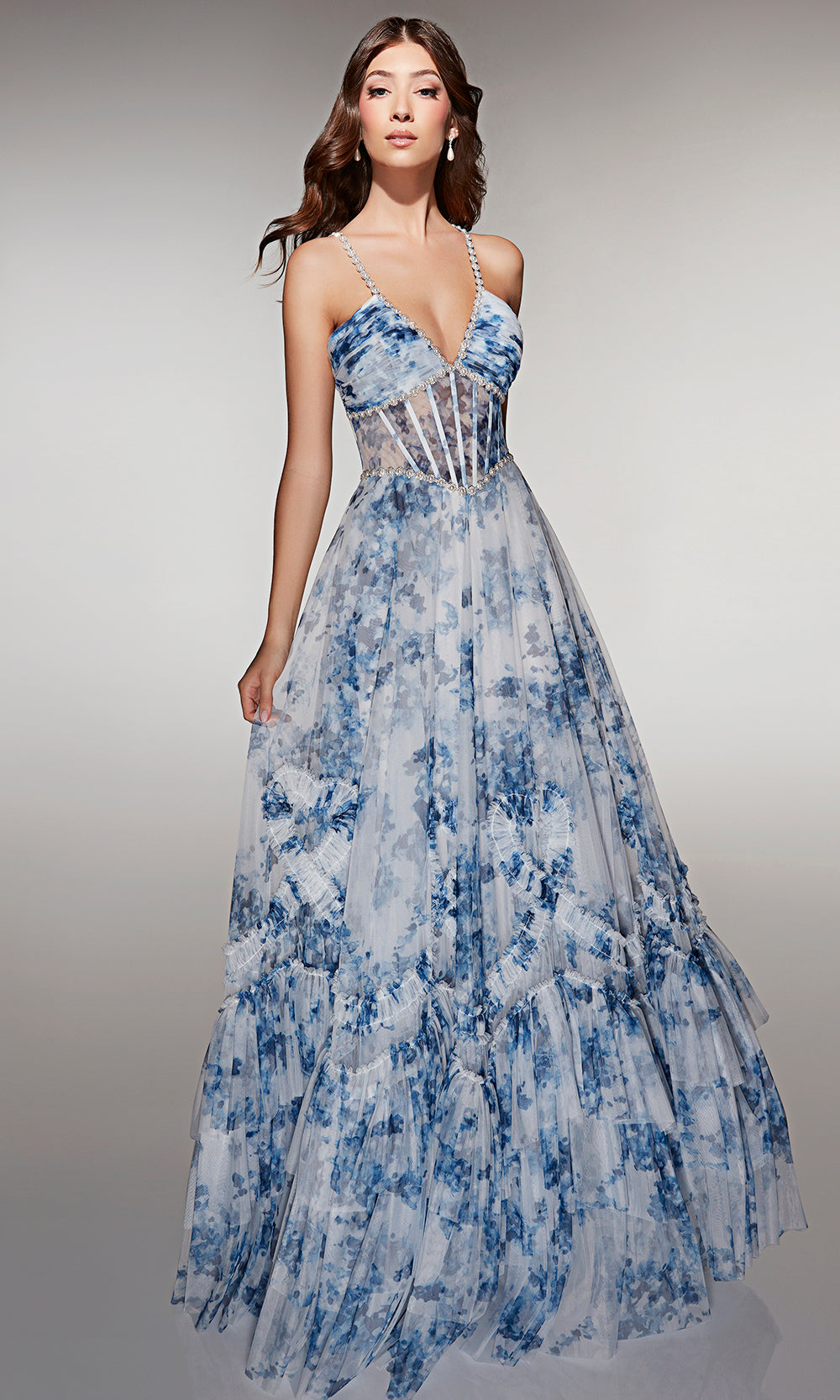 Alyce Paris 62028 - Ruched Bodice Dress with Ruffle Skirt Prom Dresses