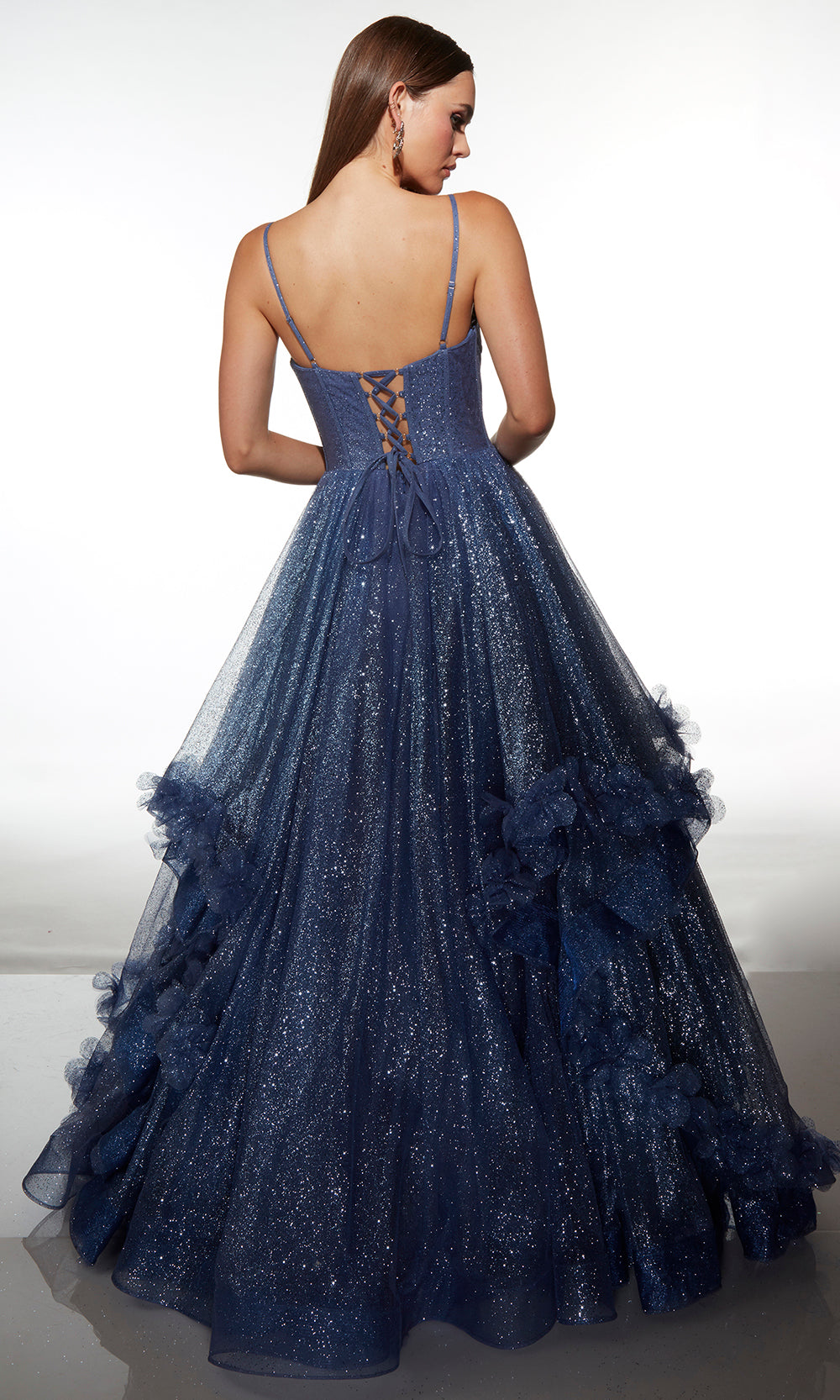 Alyce Paris 62032 - Sparkling Ball Gown with Floral Applique Prom Dresses