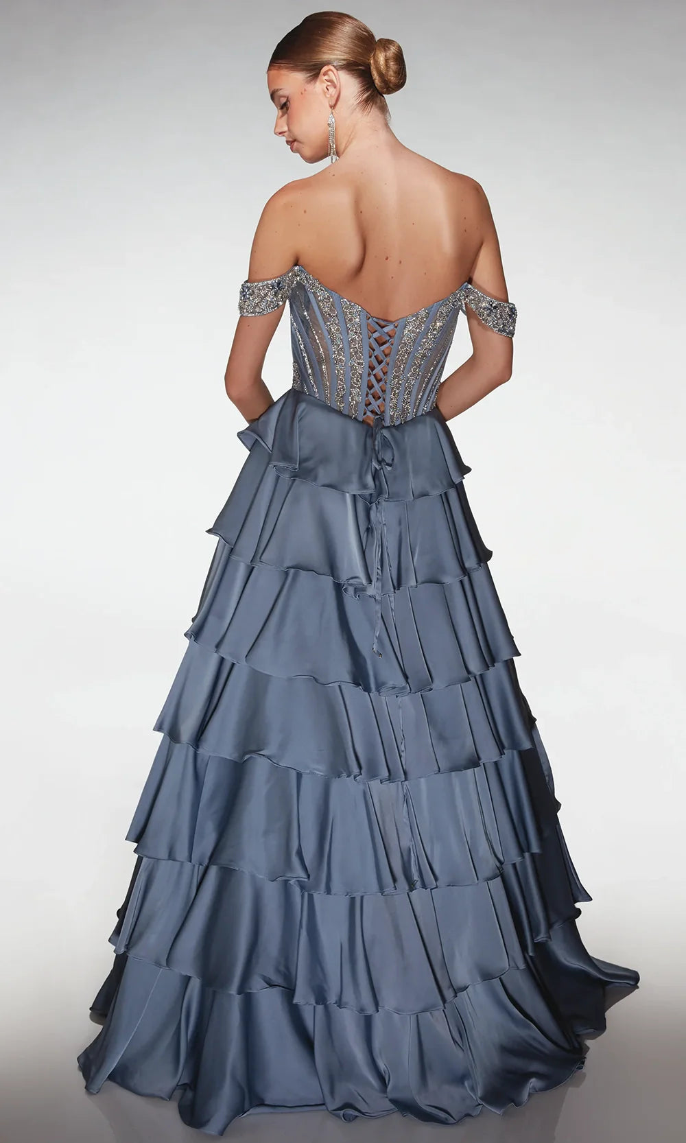 Alyce Paris 62035 - Corset Bodice Tiered Evening Dress Prom Dresses