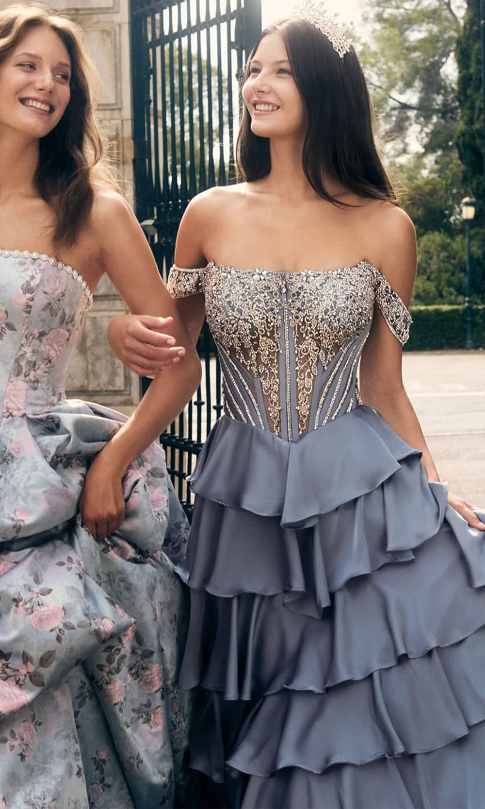 Alyce Paris 62035 - Corset Bodice Tiered Evening Dress Prom Dresses