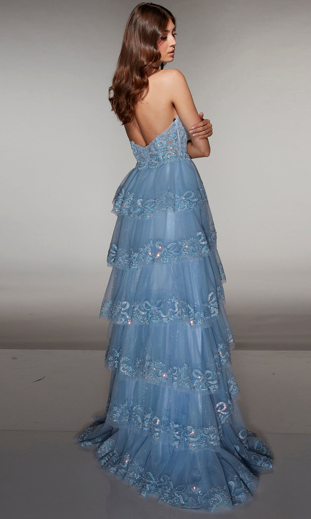 Alyce Paris 62037 - Beaded Bodice Dress with High Slit Prom Dresses