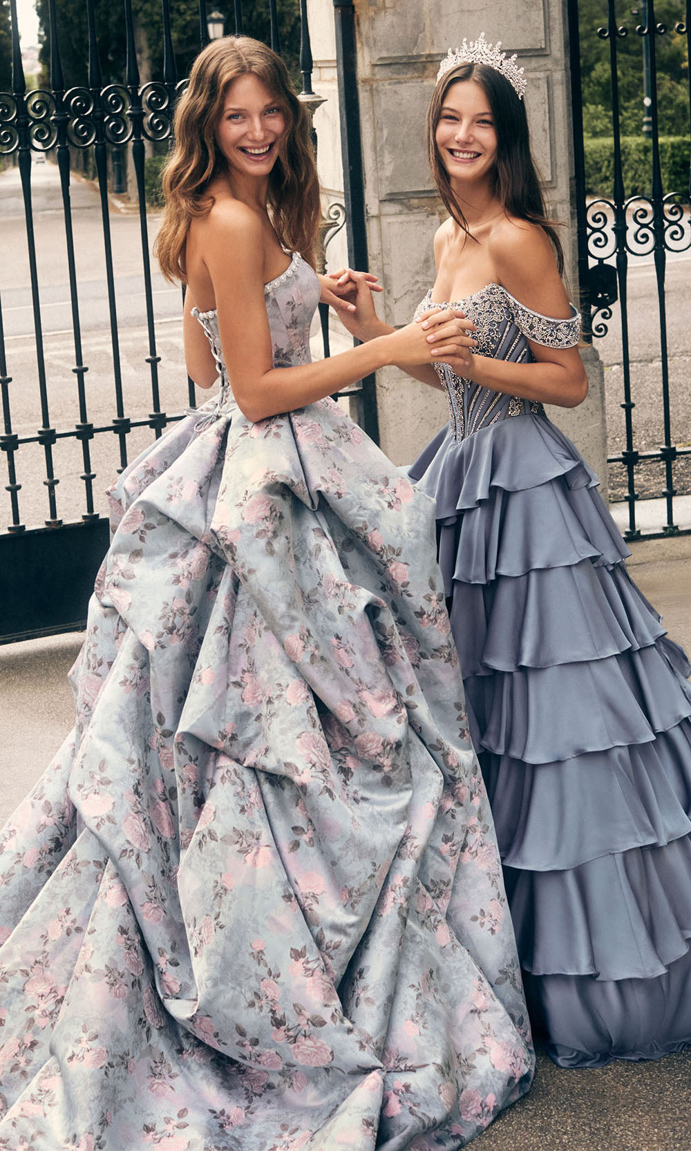 Alyce Paris 62039 - Ruched Floral Ballgown with Lace Up Back Prom Dresses
