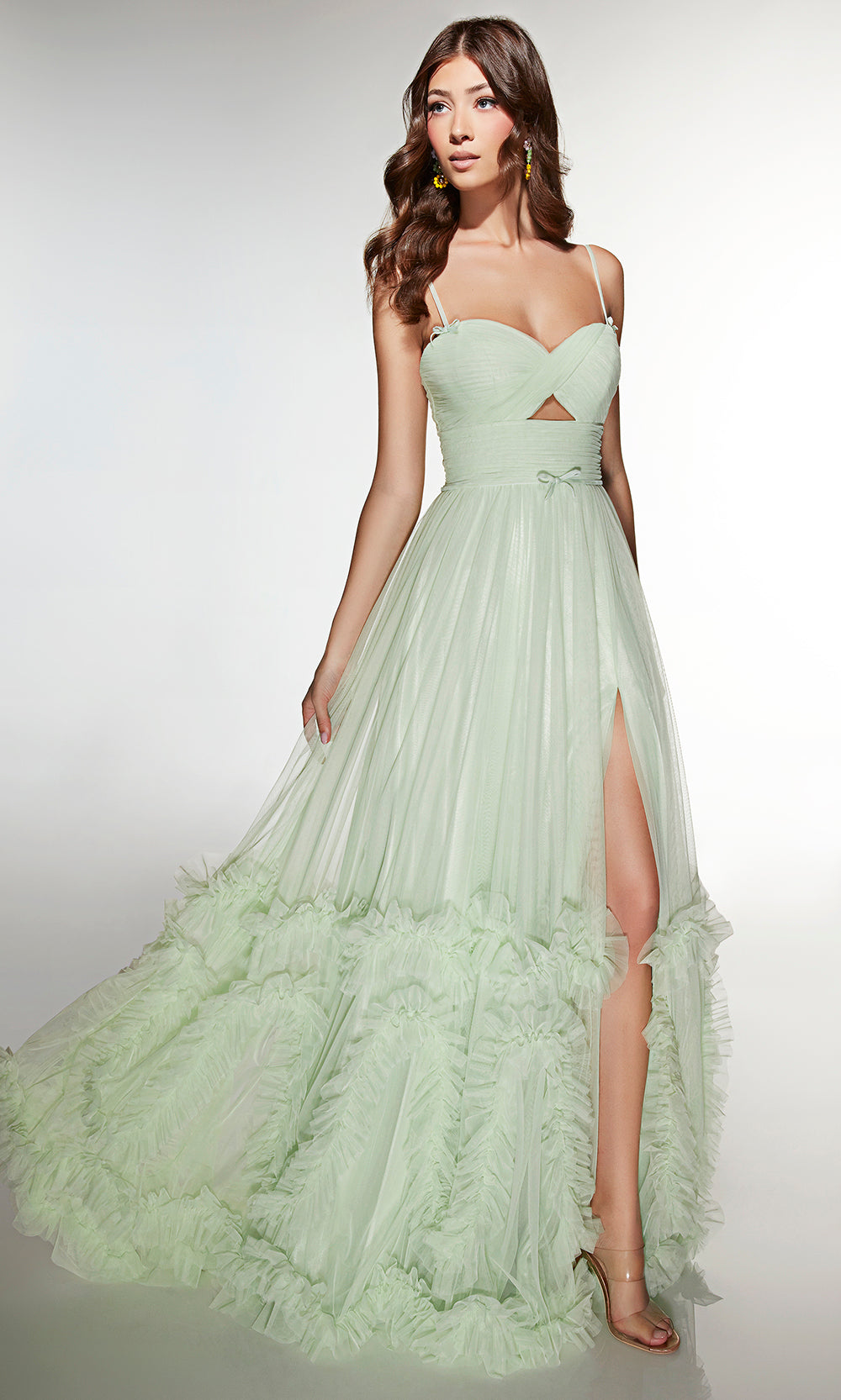 Alyce Paris 62043 - Sheer corset gown with layered ruffle details Prom Dresses